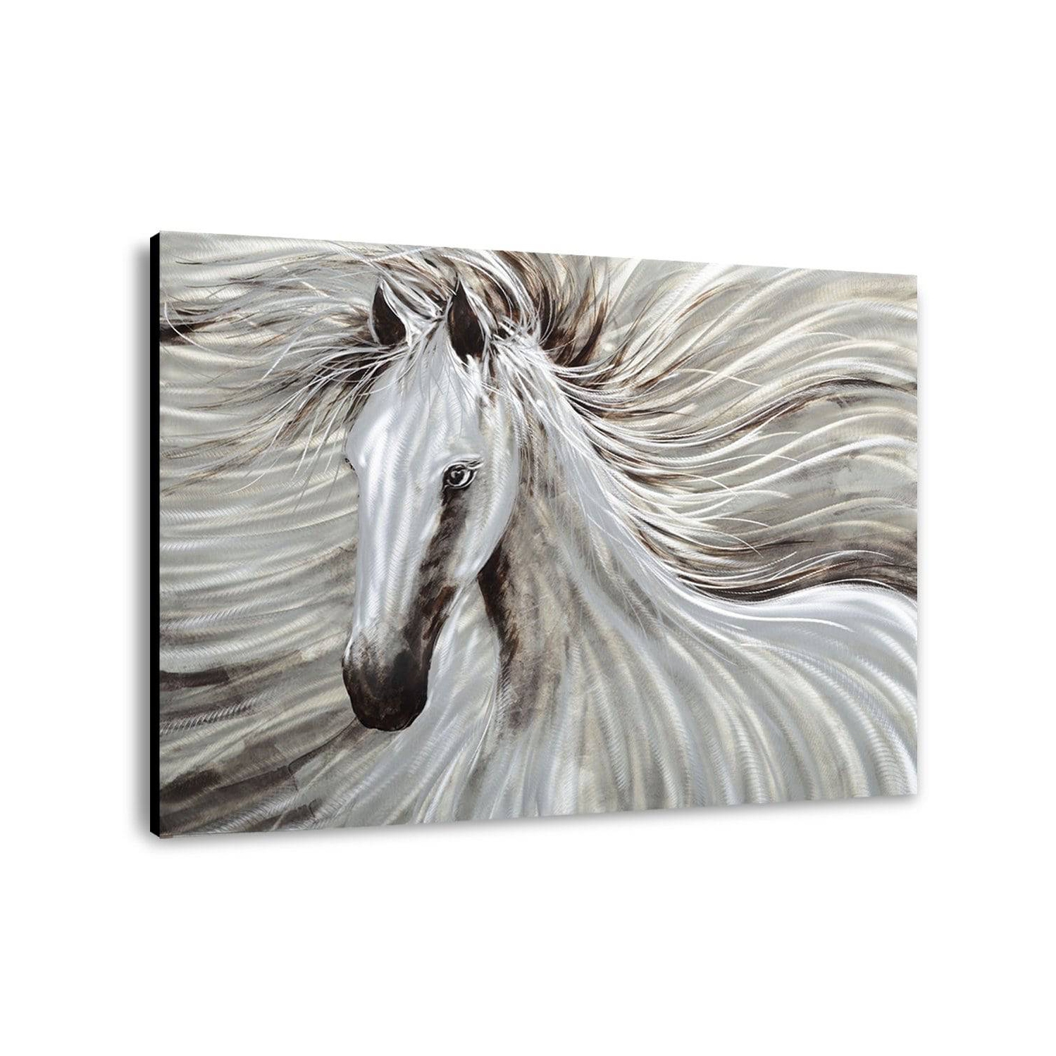 Sliver Horse Metal Wall Art
