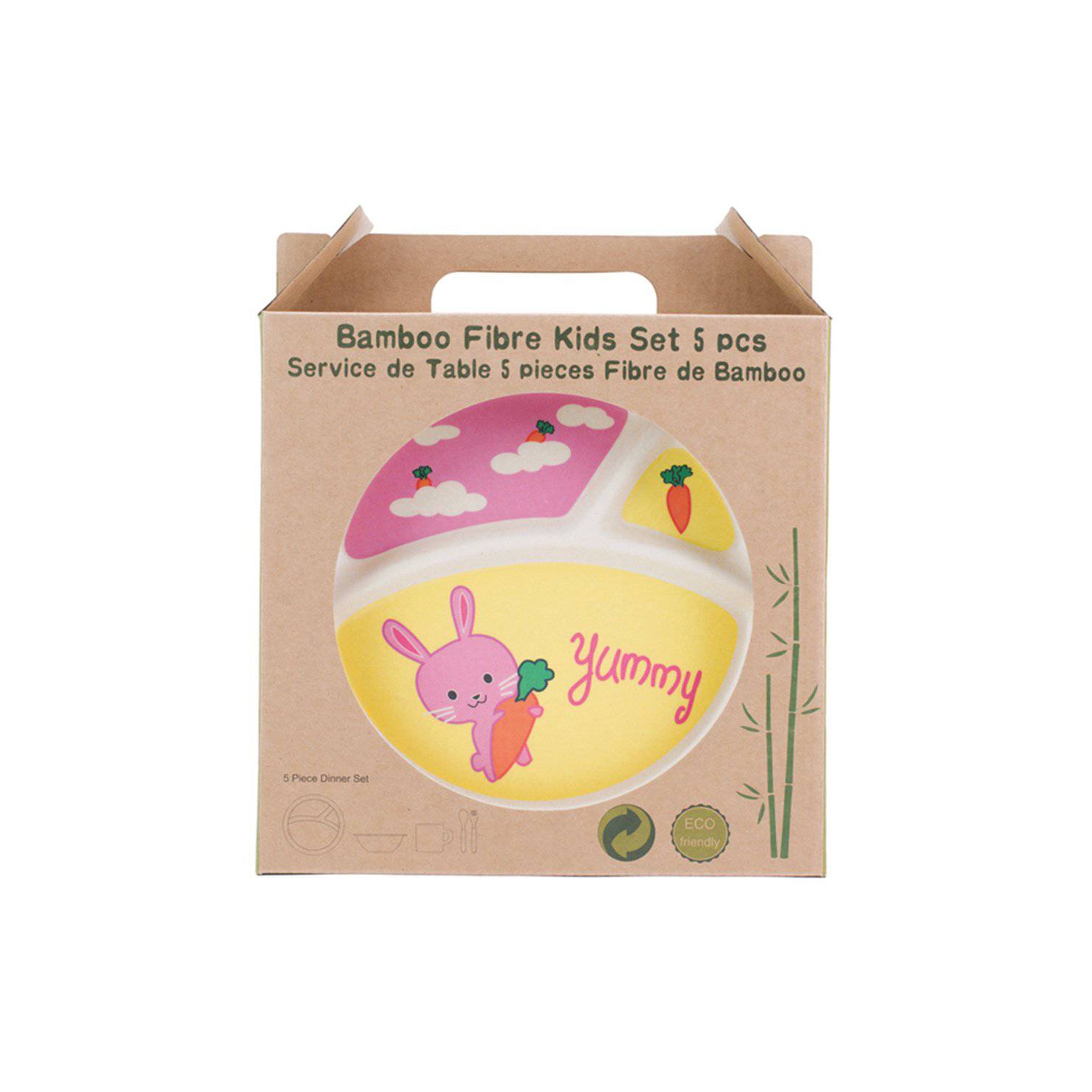 Yummy Bunny -5pcs Kids Dinnerware Set