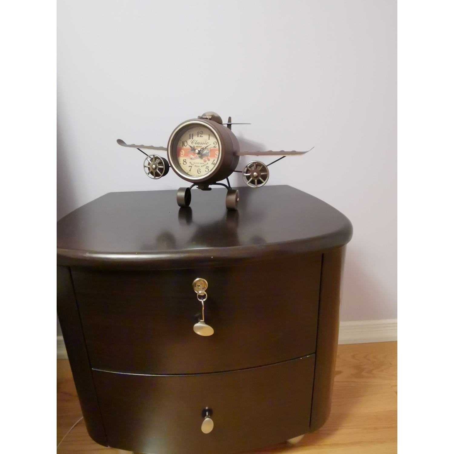 Table clock - Rustic Vintage Airplane Table Clock