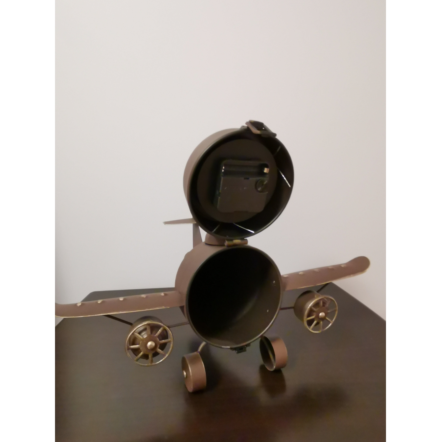 Table clock - Rustic Vintage Airplane Table Clock