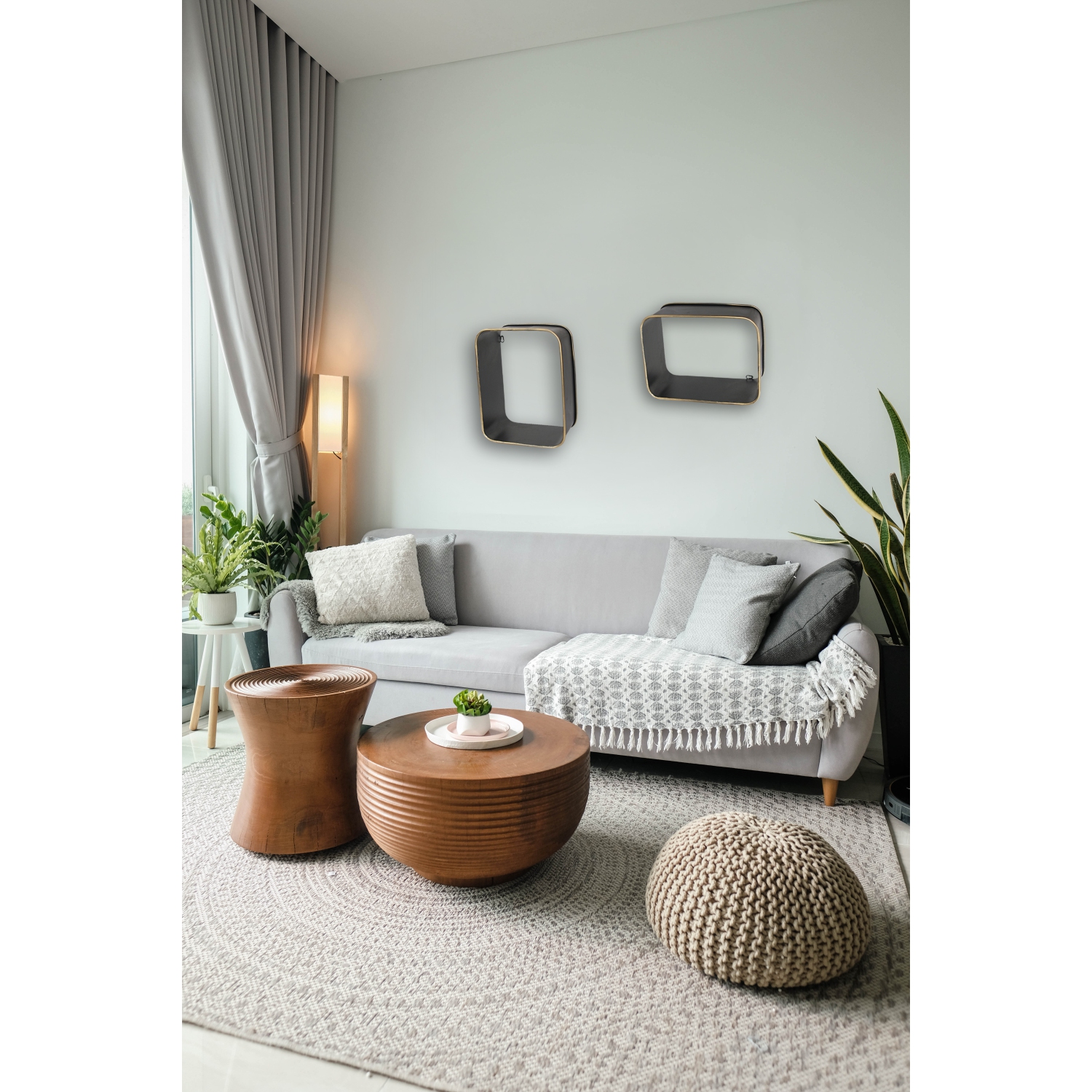 Wall Rack - Stylish creative metal wall shelf/rack Rectangular