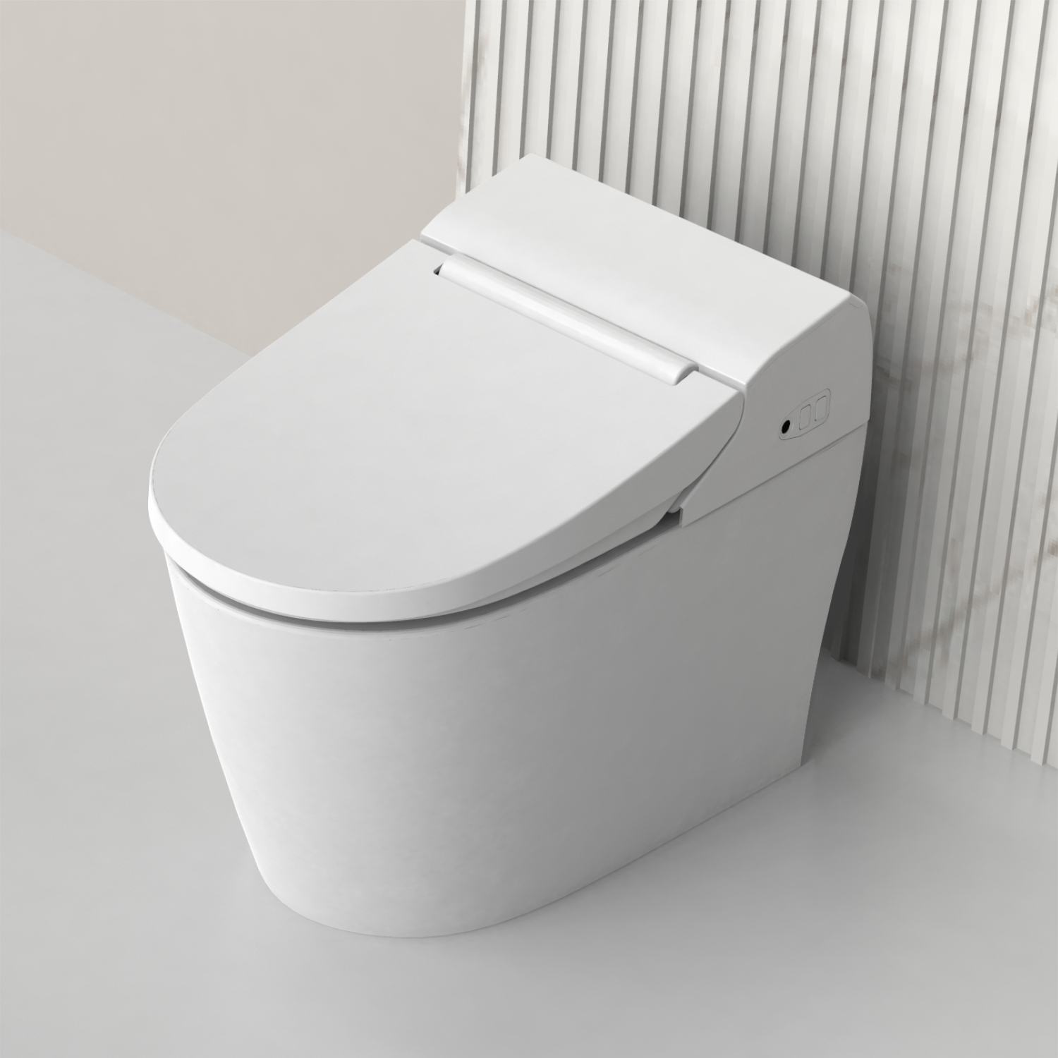 VOVO STYLEMENT TCB-8100W Smart Bidet Toilet, One Piece Toilet with Auto Dual Flush, UV-LED Sterilization, Heated Seat, Warm Water and Dry, Made in