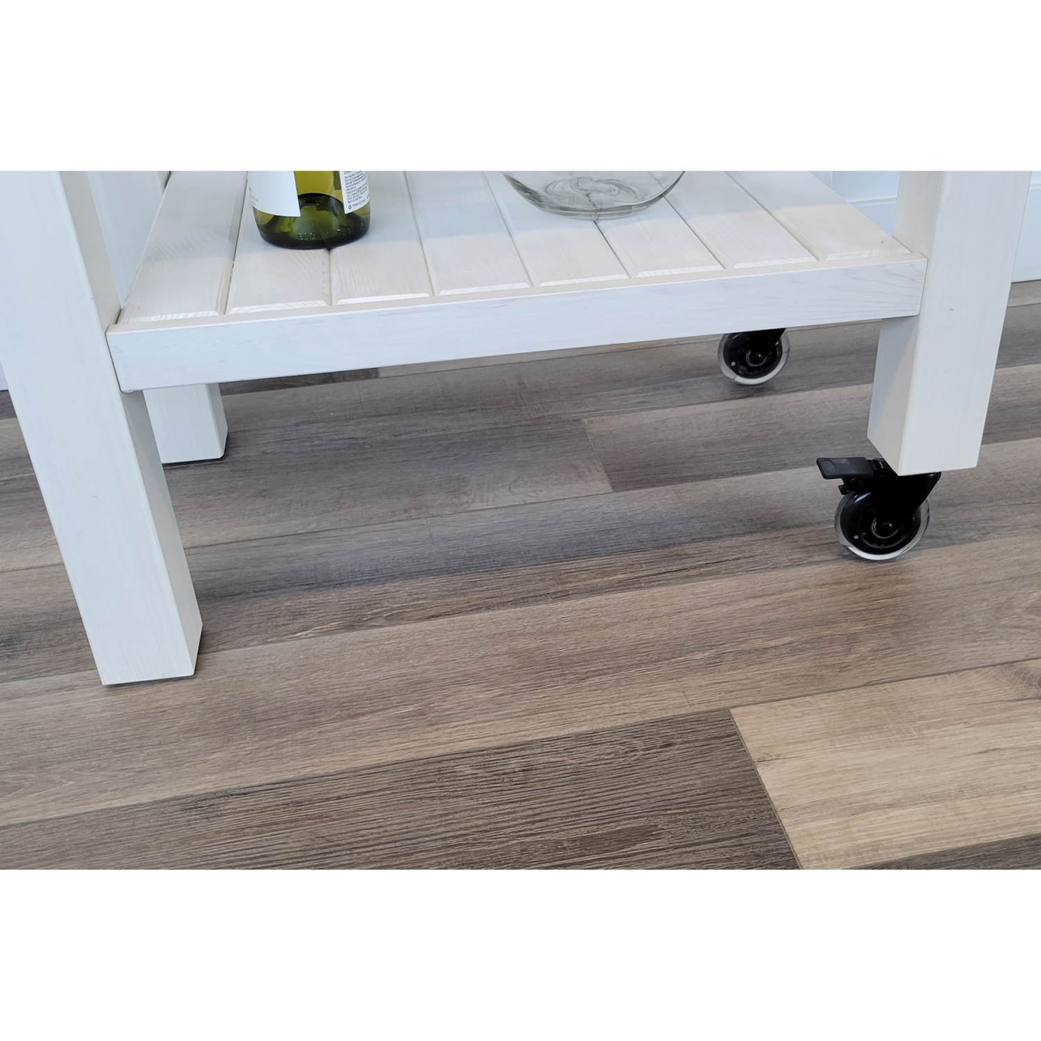 SB Mobile Kitchen Island on Wheels 28" x 18" x 34" with Drawer White - Made in Canada