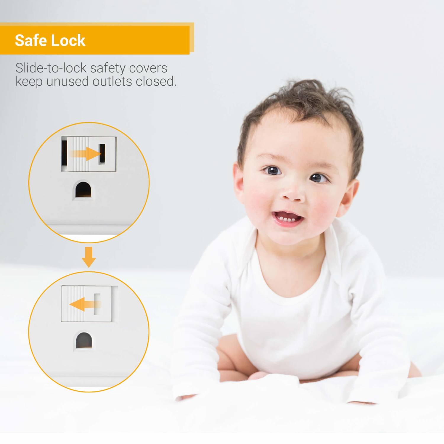 6-Outlet Power Strip with Safe Lock, 3Ft 14AWG Cord, ETL Certificated 125V 1875W 14AWG Cord- PrimeCables®