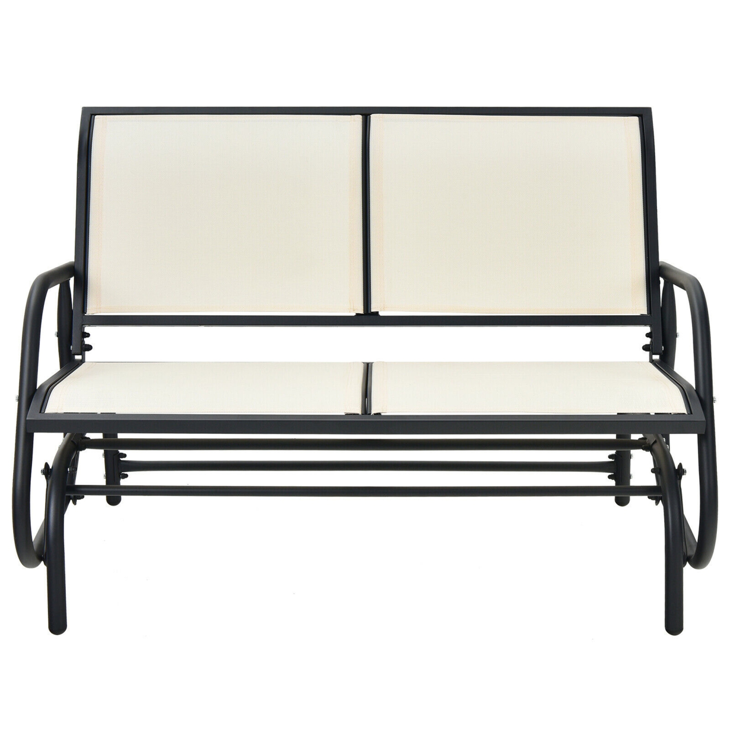 Gymax Patio Swing Glider Bench Loveseat Rocking Chair Backyard Poolside