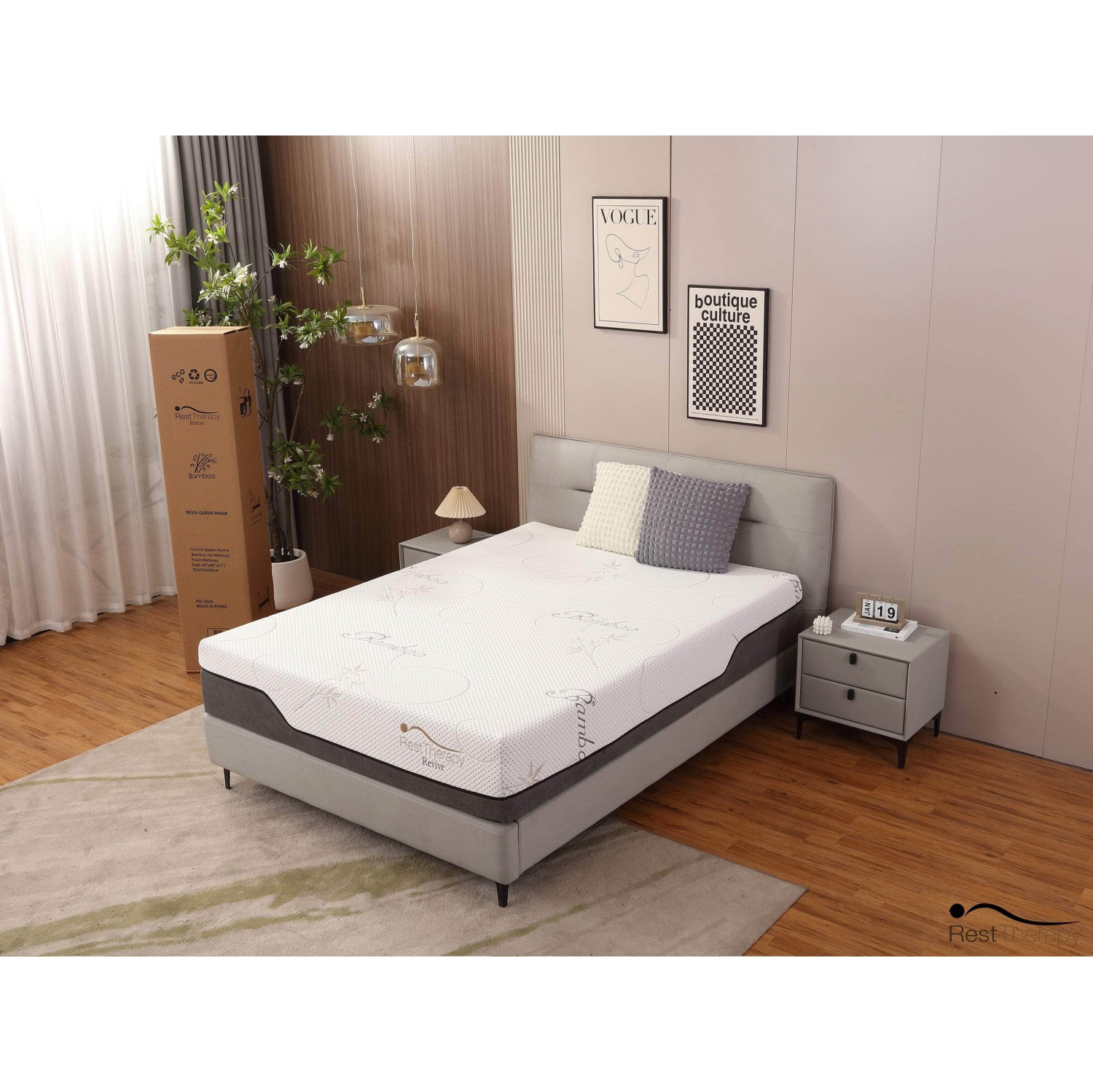 Matelas en mousse à mémoire en gel frais de 12&nbsp;po Revive de Rerest Therapy