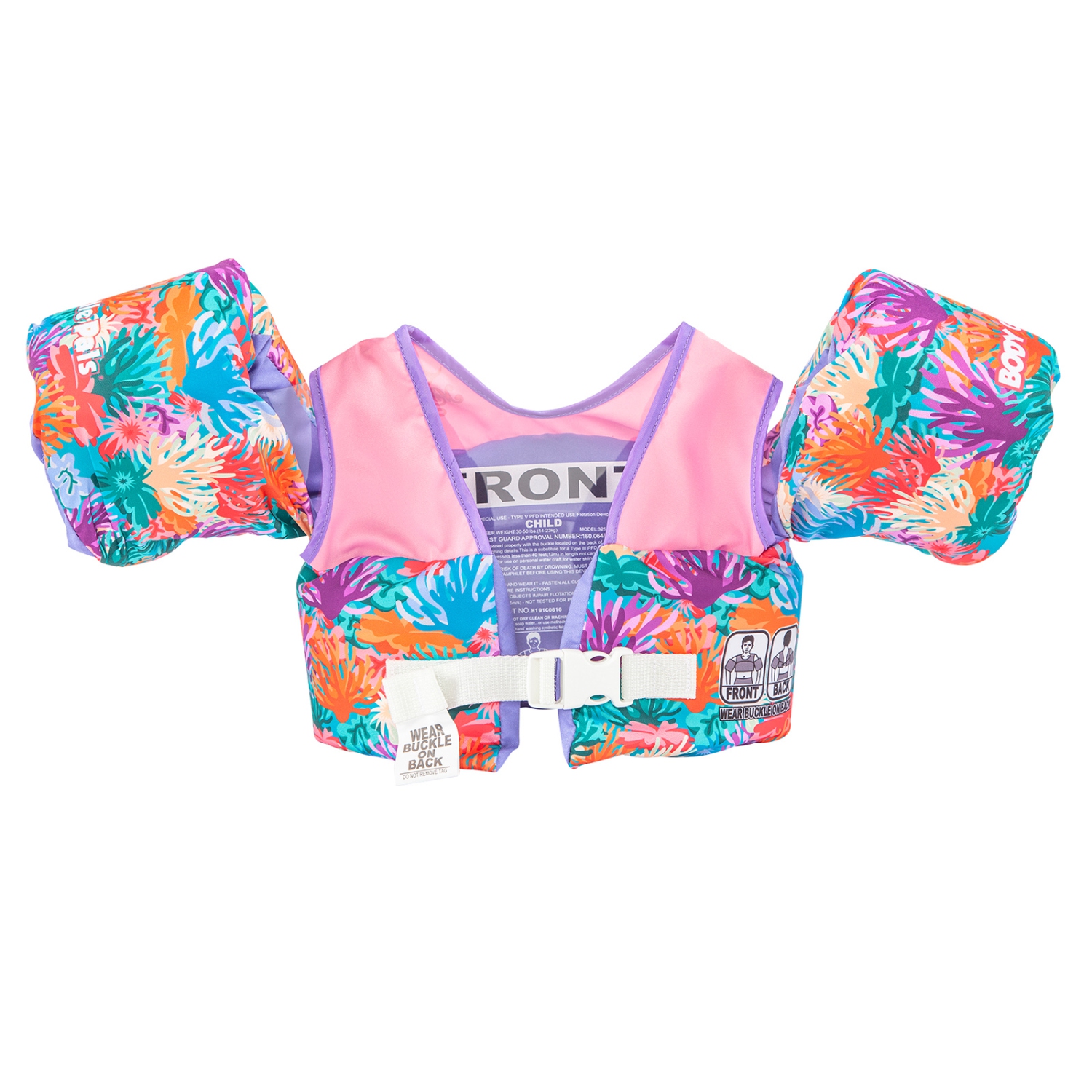 Gilet de natation pour enfants de 33 à 55 LB - le plus sécuritaire breveté approuvé par la U.S. Coast Guard - Reef