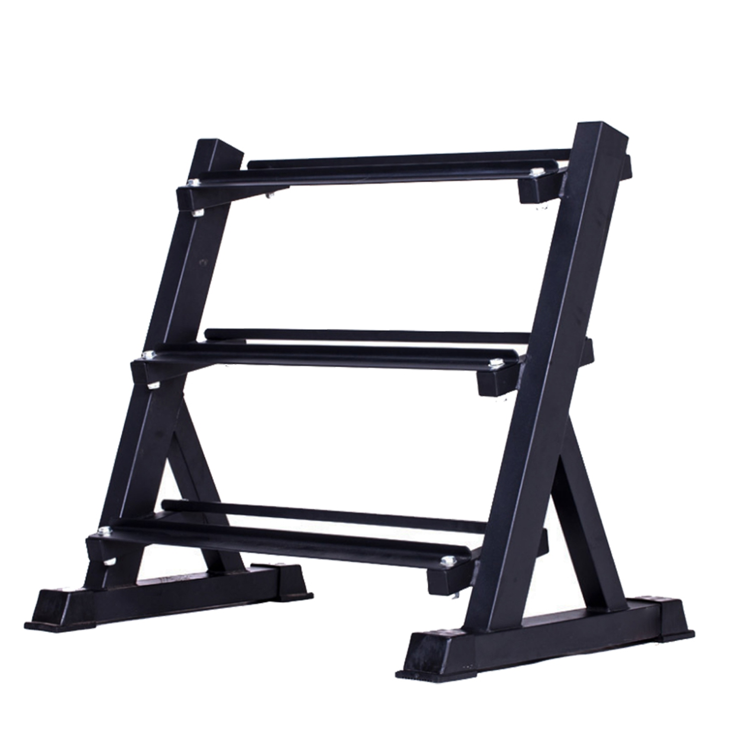 Support D'haltères à 3 Niveaux Rangement Multi-Niveaux