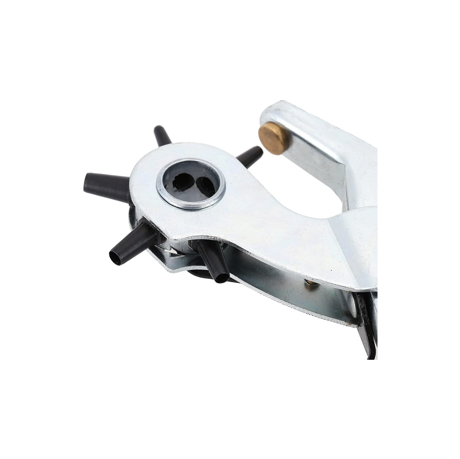 ISTAR Leather Hole Punch - Belt Hole Puncher with 6 Holes, Heavy Duty Revolving Punch Tool with 2-4.5mm Cut Sizes - 22cm Length
