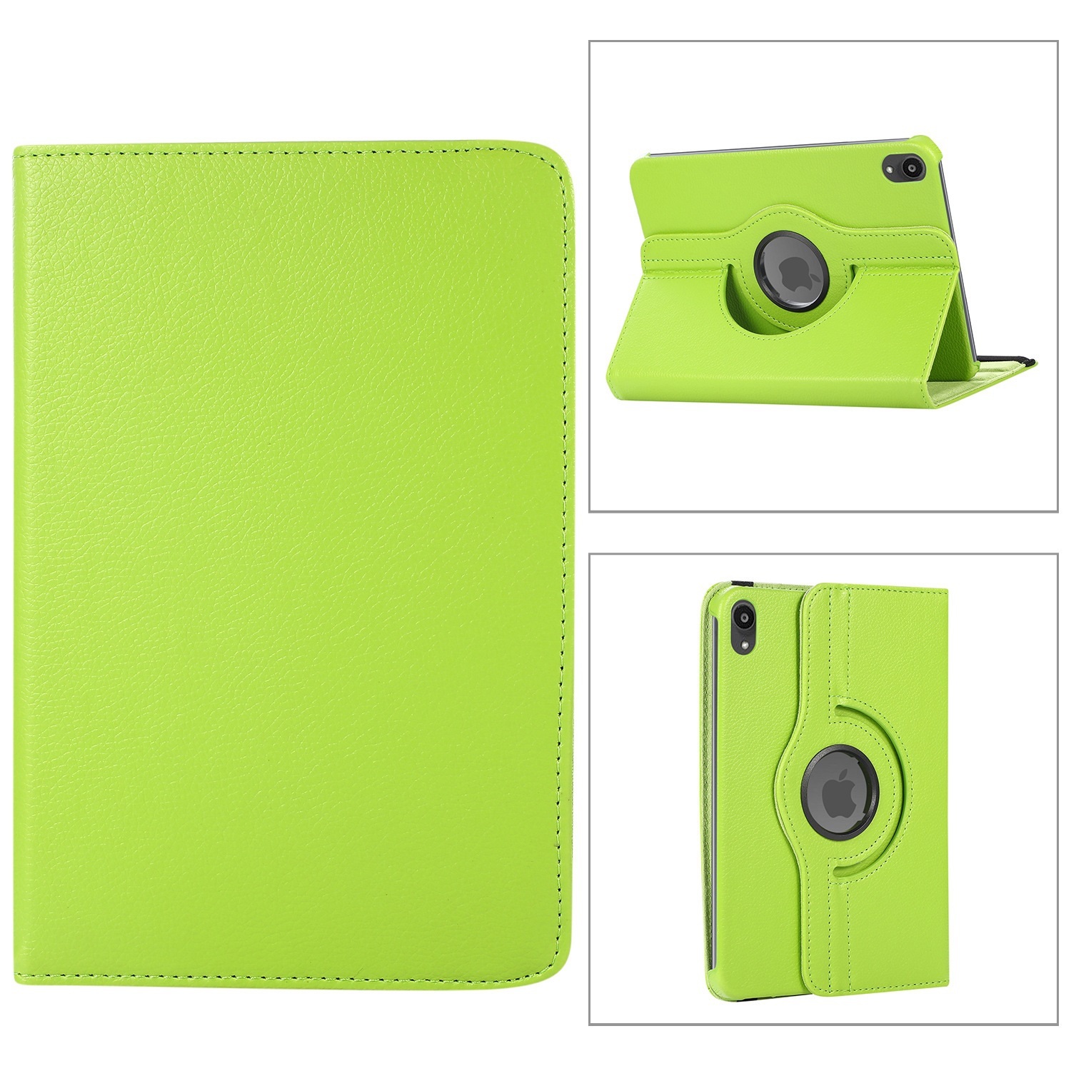 TopSave Etui en cuir PU rotatif à 360 degrés pour Apple iPad Mini 6, vert