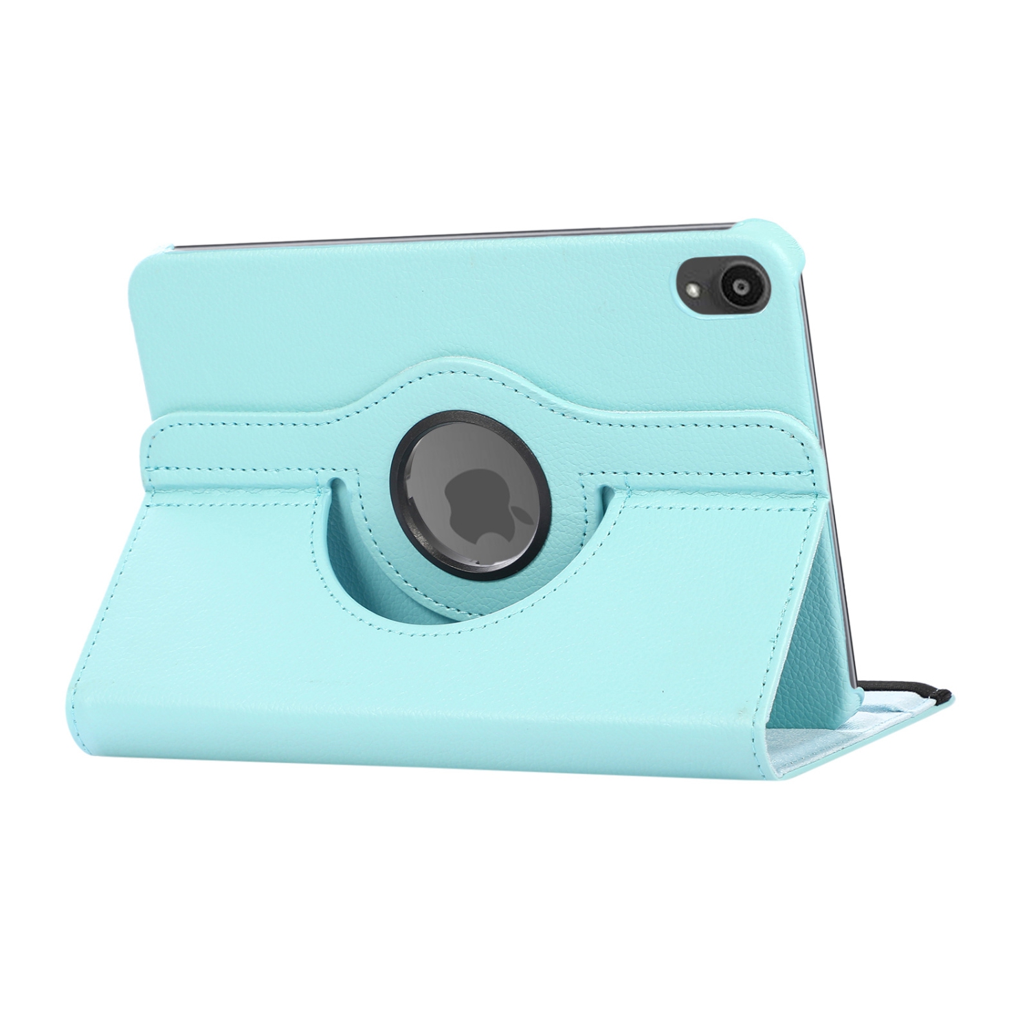 TopSave 360 Rotating PU Leather Tablet Case Cover For Apple iPad Mini 6, Light Blue