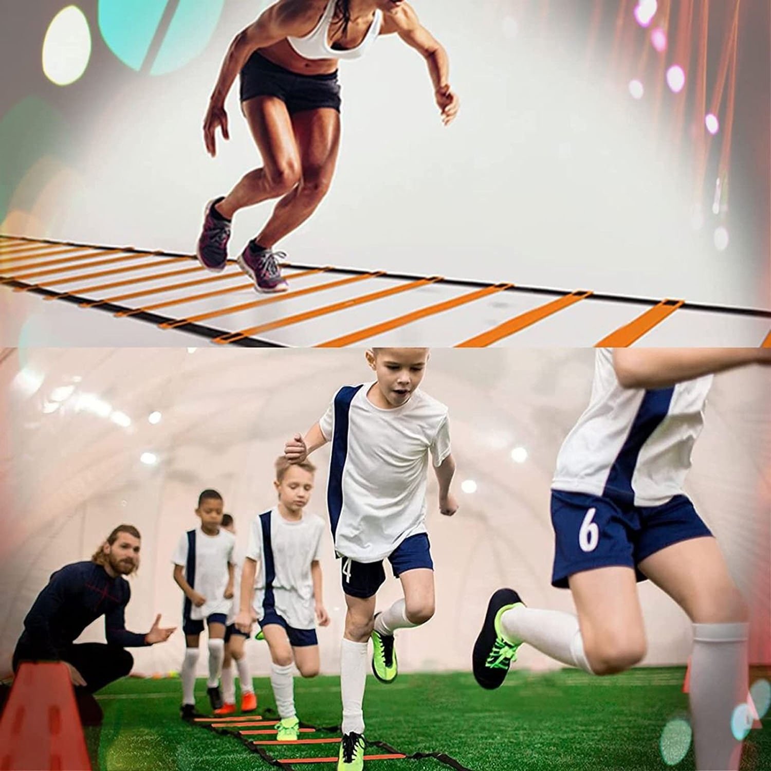 Équipement d'exercice de jeu de jambes d'échelle d'entraînement d'agilité d'entraînement de vitesse durable