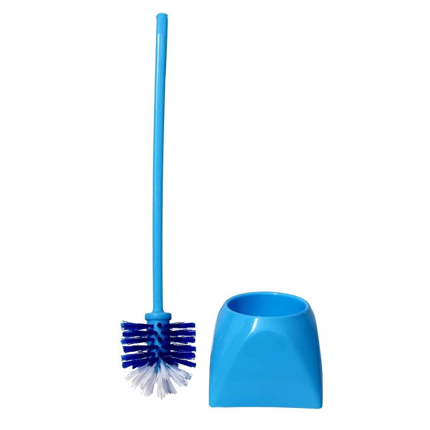 Toilet Brush and Holder, Compact Size Toilet Bowl Brush Small Size Plastic Holder Easy to Hide, Space Saving for Storage, Drip-Proof, Easy to