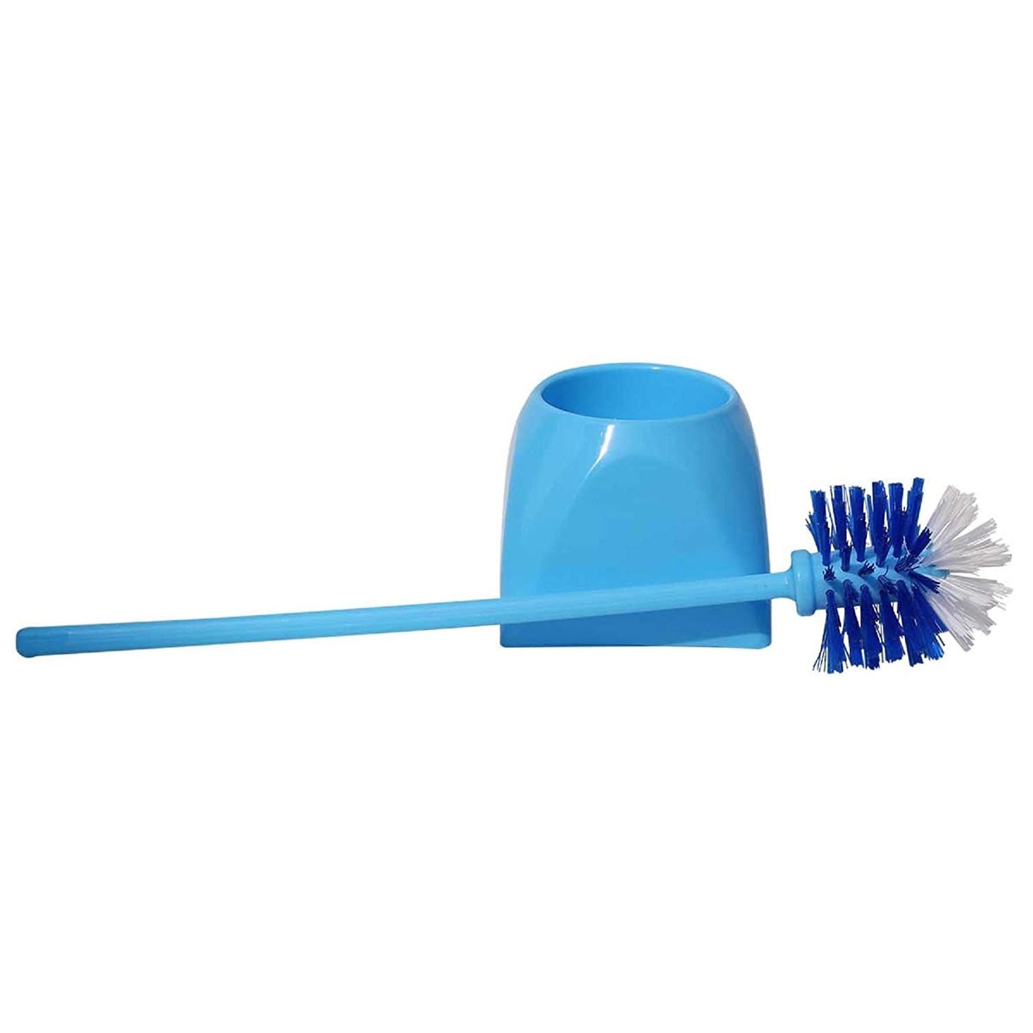 Toilet Brush and Holder, Compact Size Toilet Bowl Brush Small Size Plastic Holder Easy to Hide, Space Saving for Storage, Drip-Proof, Easy to