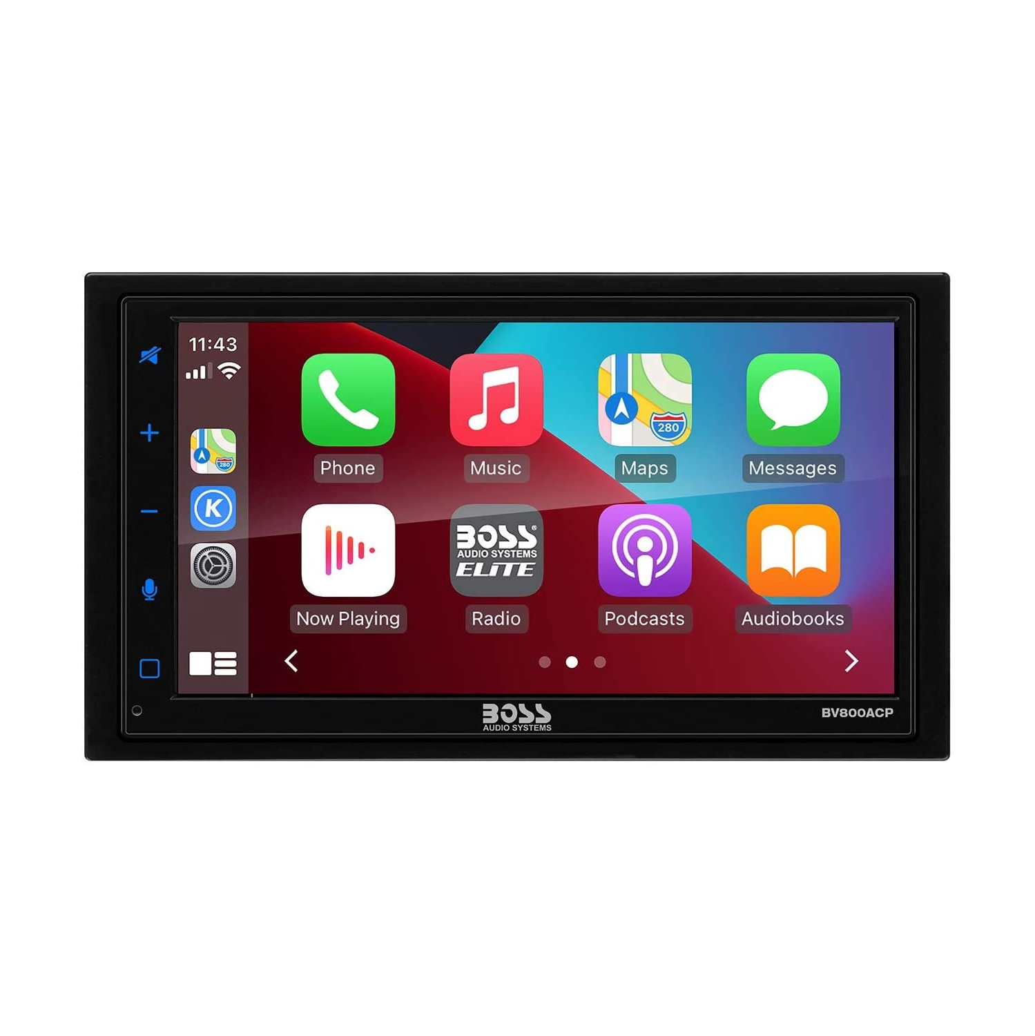 BOSS Audio BV800ACP Double DIN Bluetooth Touchscreen Vehicle Multimedia Player