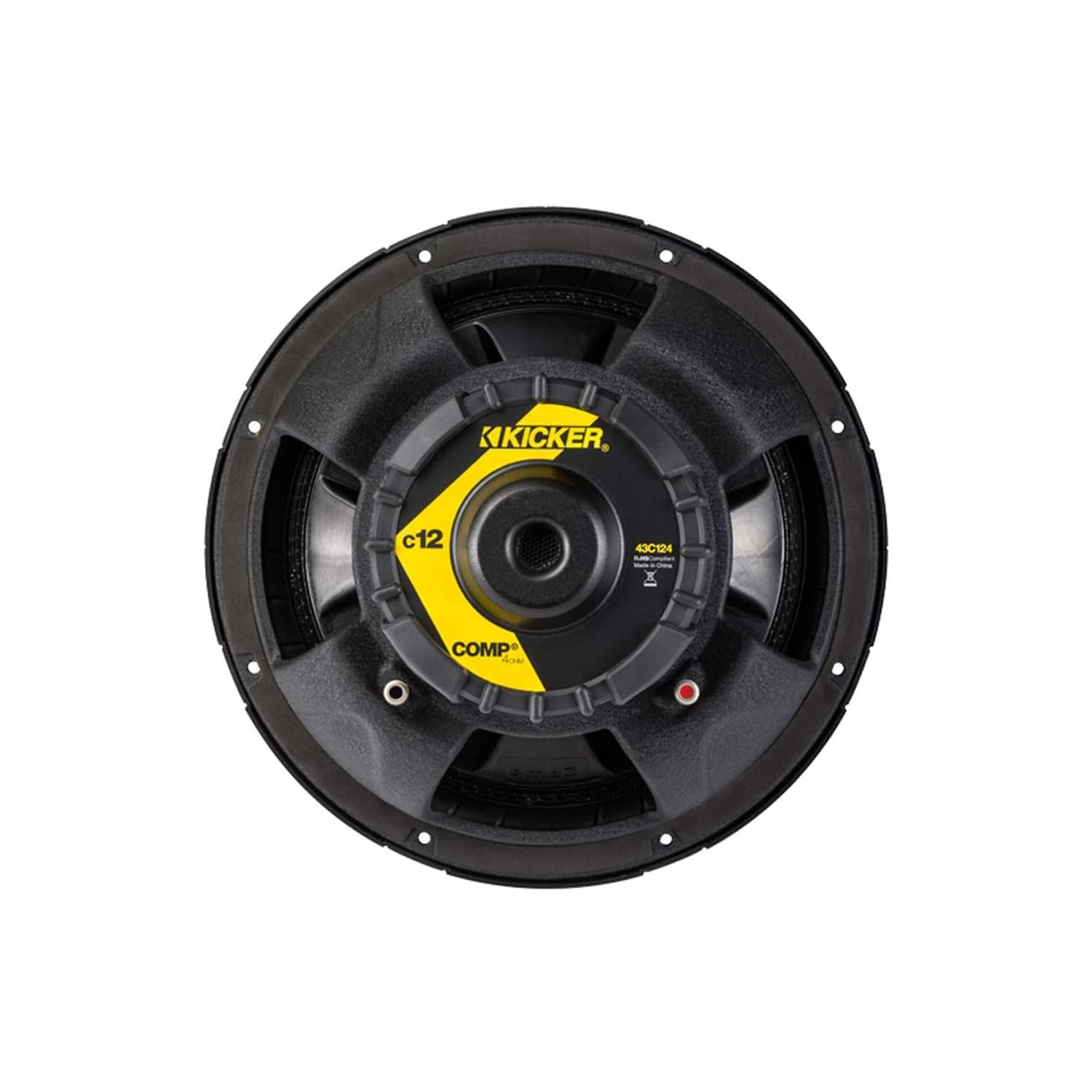 Haut-parleur d’extrêmes graves 12 po 300 W 4 ohms série COMP de Kicker 43C124 pour l’auto C12