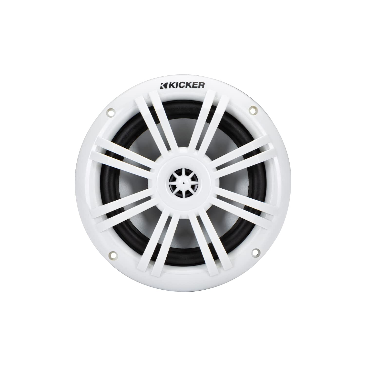 HAUT-PARLEURS COAXIAUX NAUTIQUES 49KM604WL KM60 6.5 PO DE KICKER AVEC HP AIGUS 13 MM (1/2 PO), BLANC, 4 OHMS AVEC DEL BLEUE