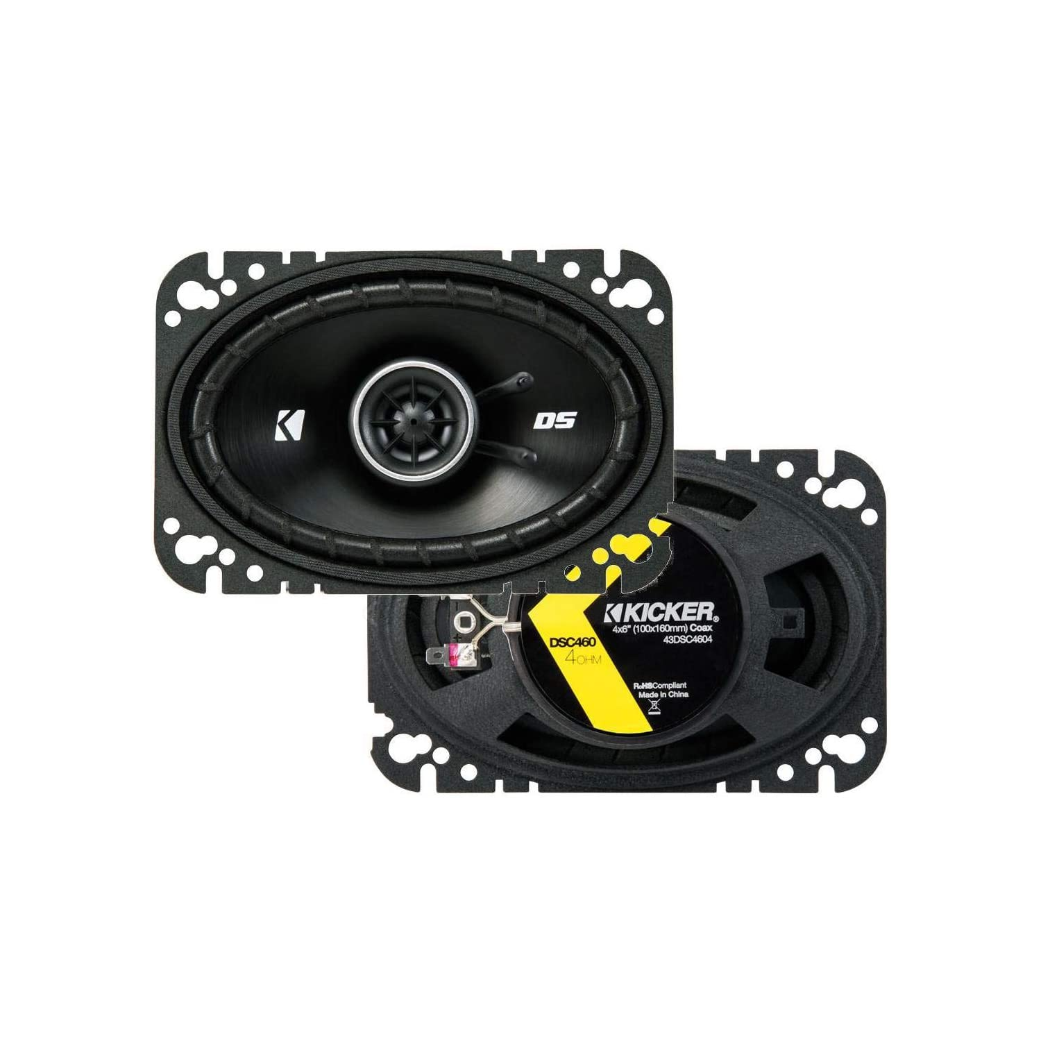 Kicker 43DSC460 DS Series 4x6" 4-Ohm Coaxial Speaker