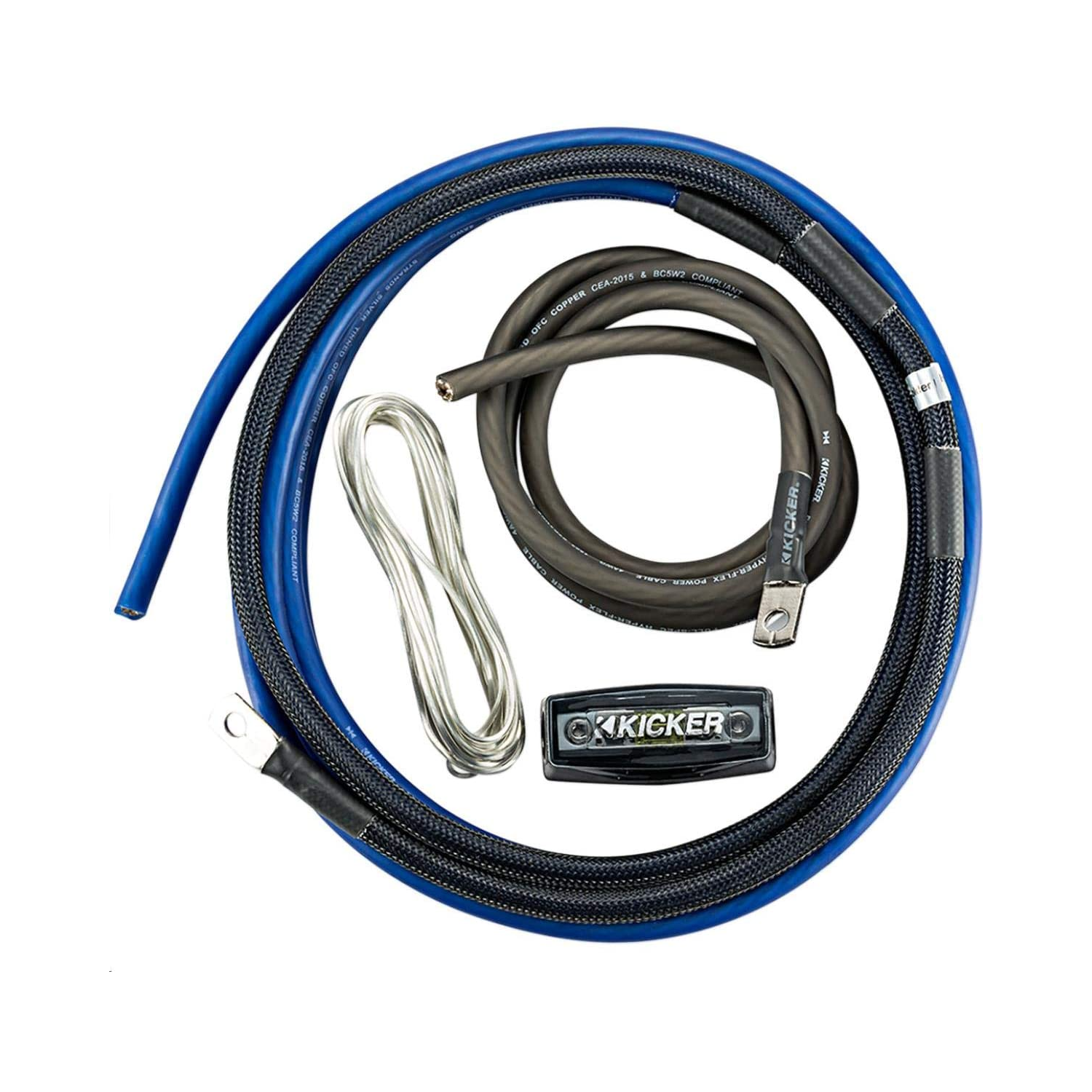 Kicker – Trousse d’installation d’amplificateur en cuivre sans oxygène de calibre 4, 46PK4
