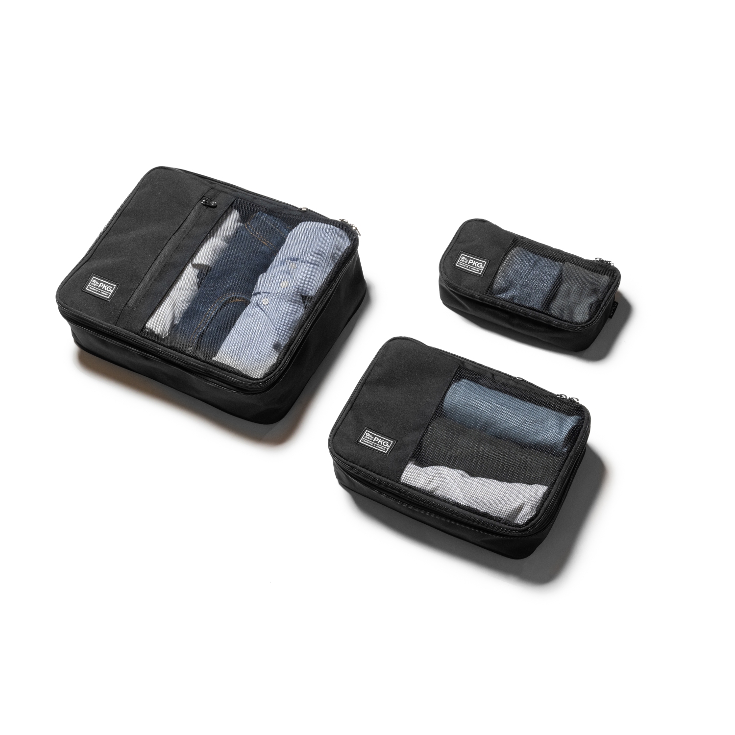 PKG Recycled Union Packing Cubes. 3-Pack Compression Packing Cubes.