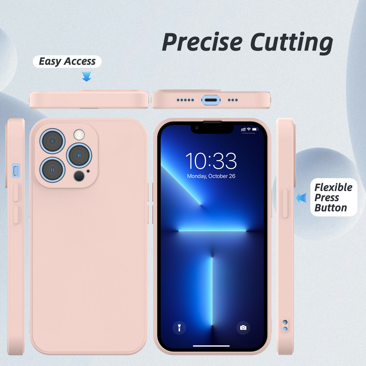 Kelvin Coque en silicone liquide caoutchouc gélifié, doublure en microfibre, texture coussinée – coque de protection antichoc pour iPhone 12 Pro Max