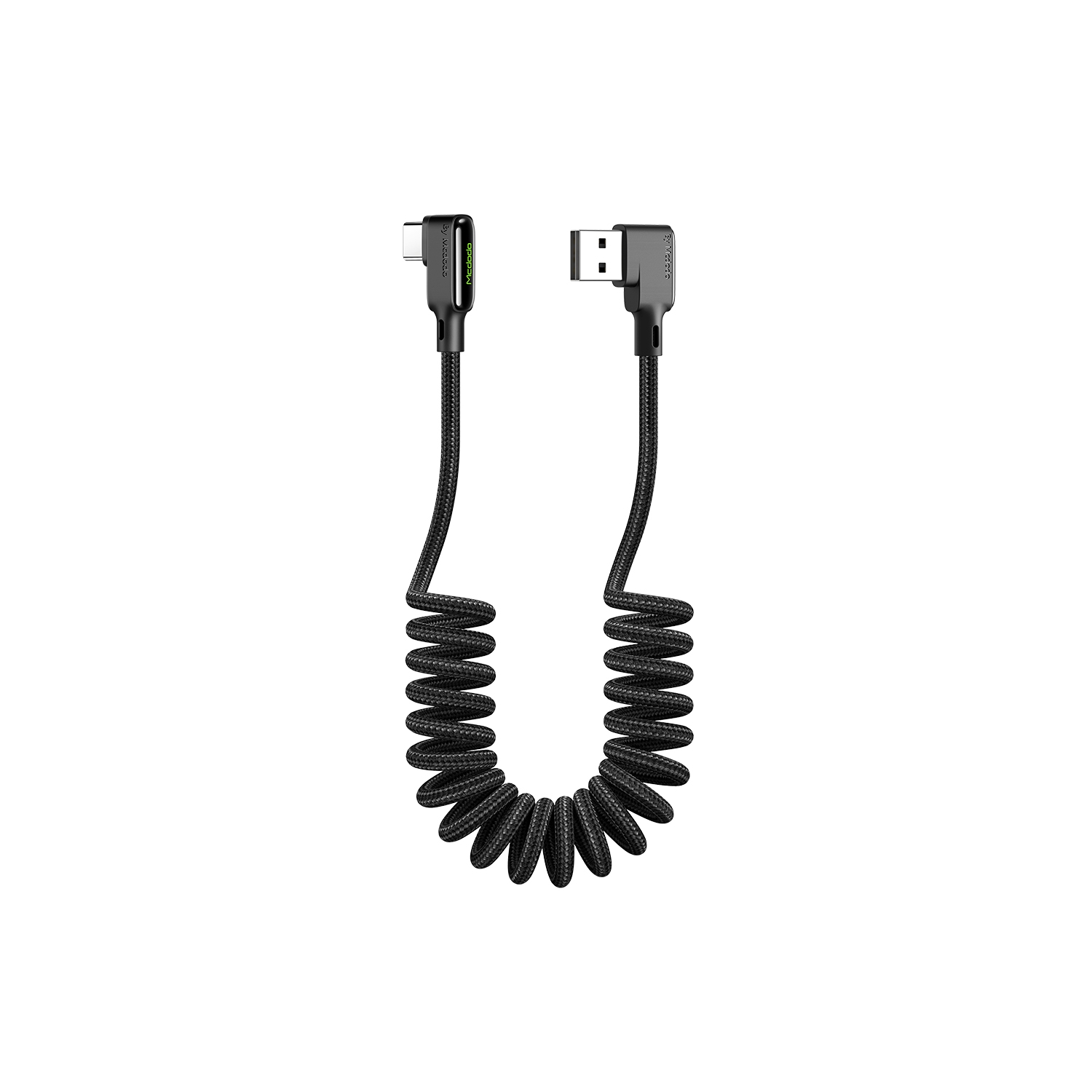 Câble de chargement/transfert sans enroulement de Mcdodo Câble de chargement tressé DEL en nylon USB-A à USB-C pour iPhone 16 iPhone 15 Samsung