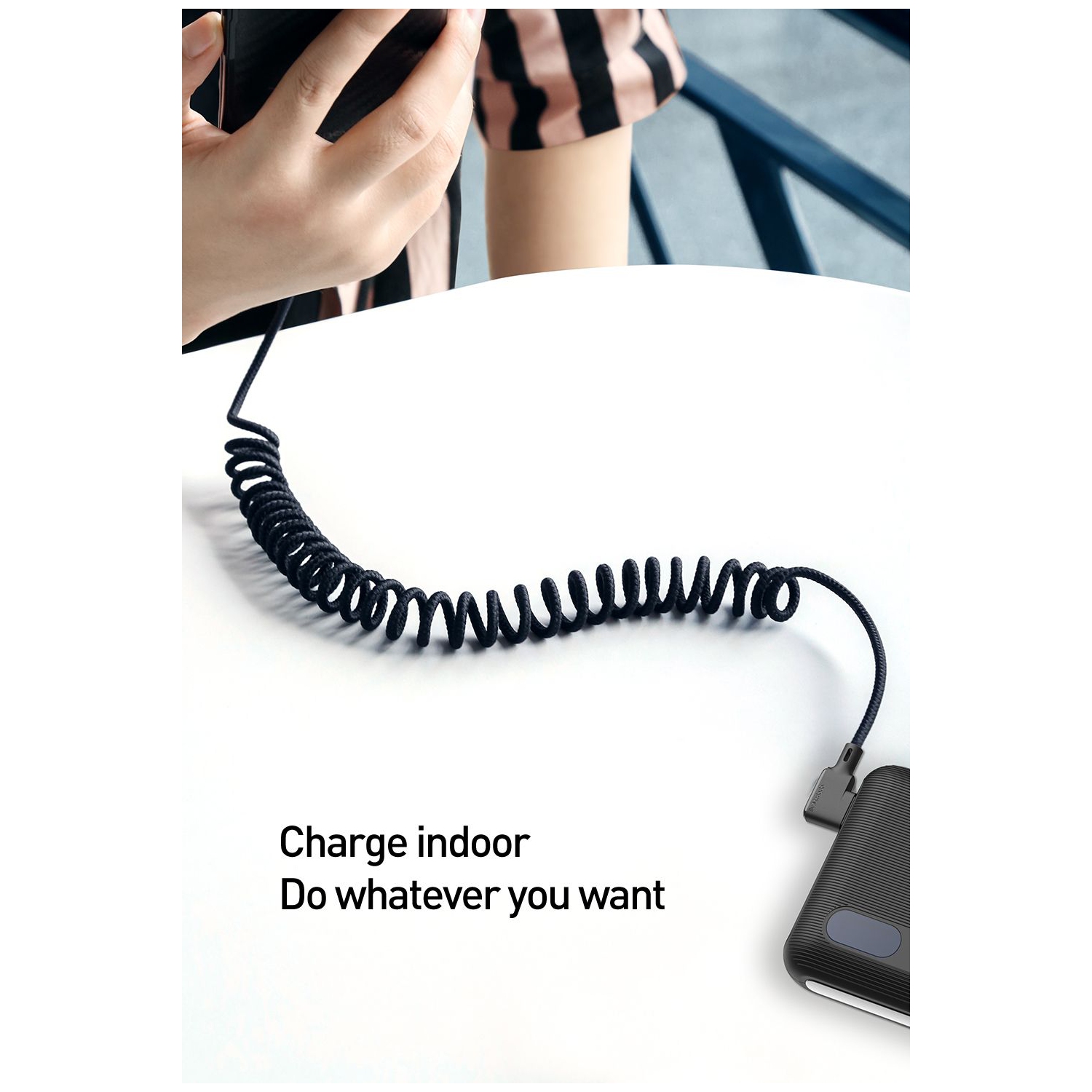 Câble de chargement/transfert sans enroulement de Mcdodo Câble de chargement tressé DEL en nylon USB-A à USB-C pour iPhone 16 iPhone 15 Samsung