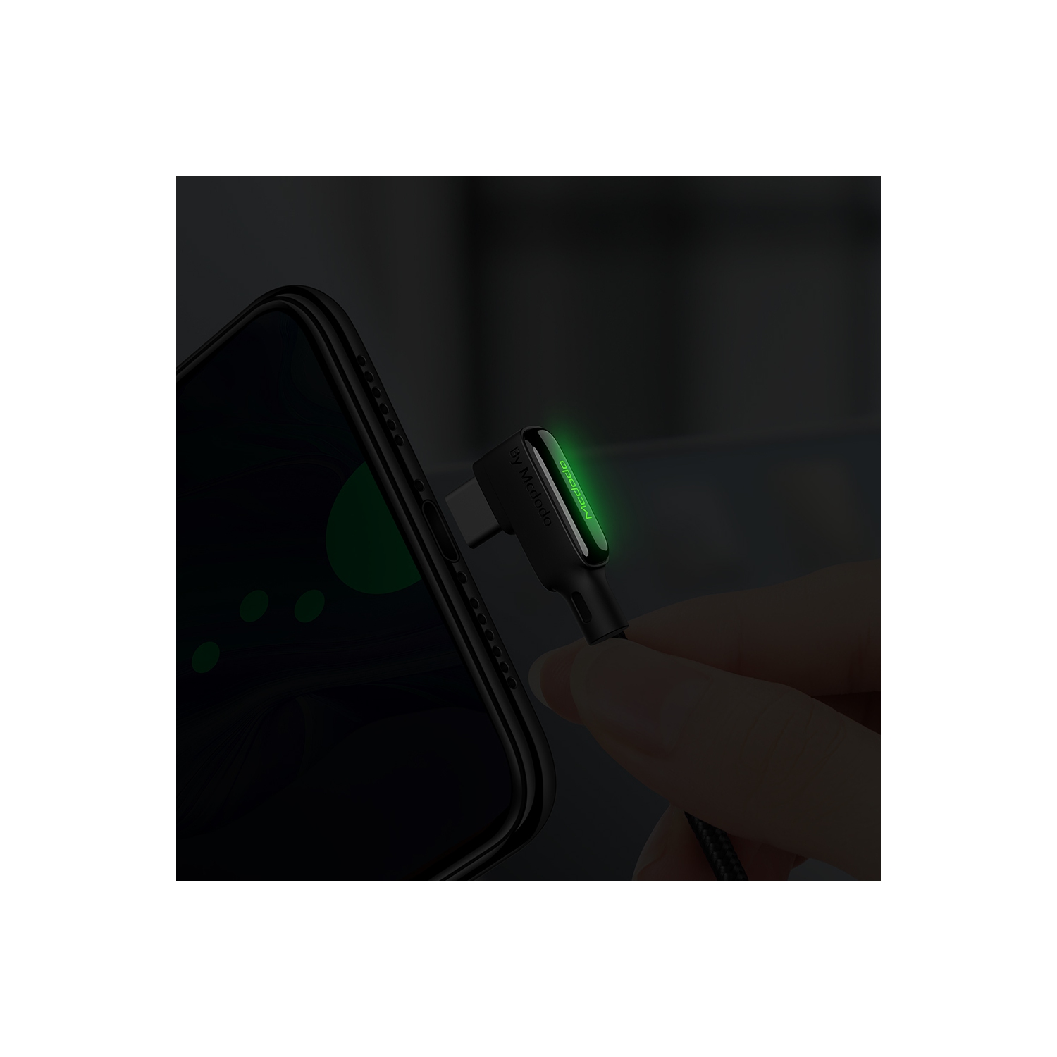 Câble de chargement/transfert sans enroulement de Mcdodo Câble de chargement tressé DEL en nylon USB-A à USB-C pour iPhone 16 iPhone 15 Samsung