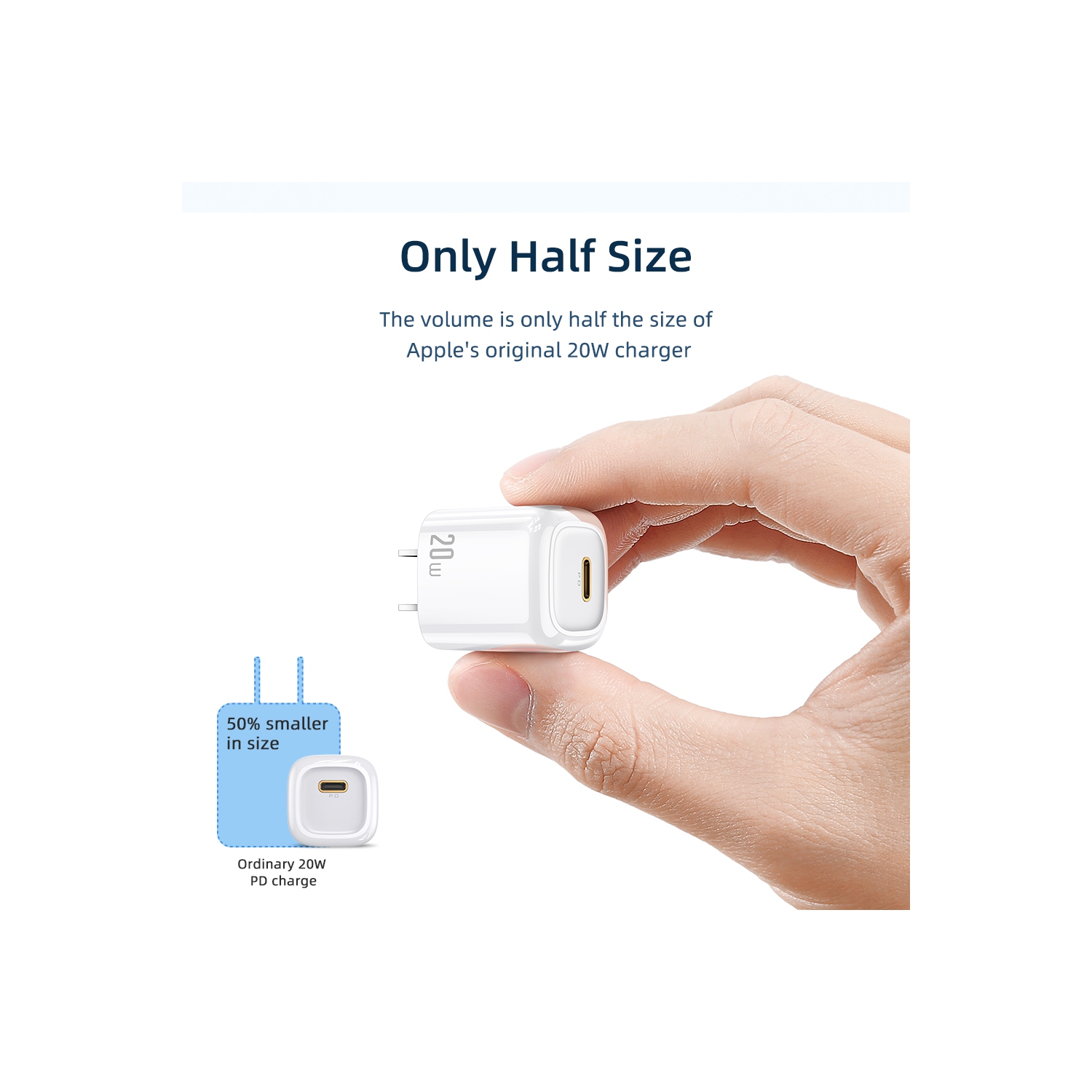 Mcdodo Mini Fast Charger 20W USB C Charger for New iPhone, Power Delivery 3.0 Fast Charger, USB C Wall Charger PD Charger Compatible Phone 13 Pro