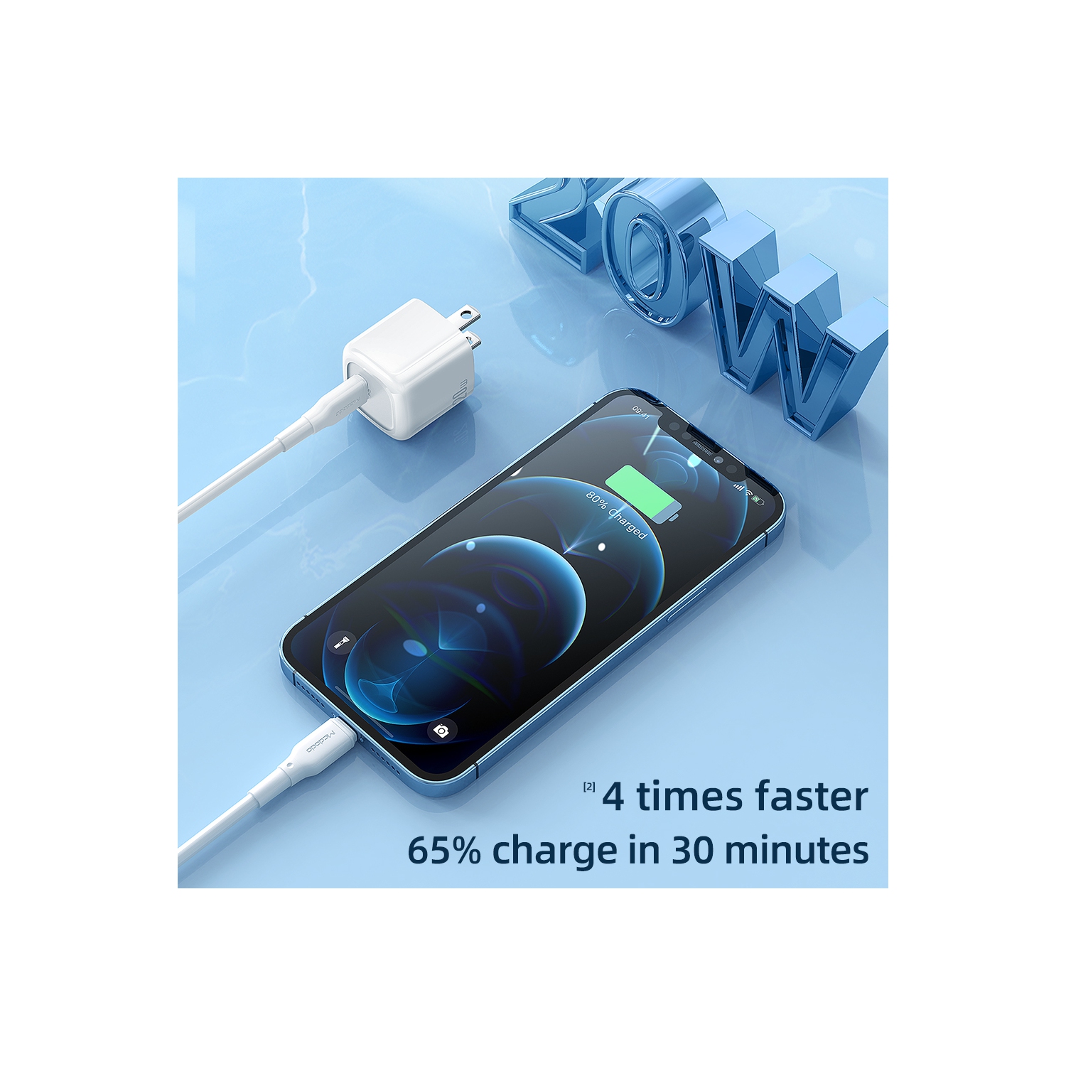 Mcdodo Mini Fast Charger 20W USB C Charger for New iPhone, Power Delivery 3.0 Fast Charger, USB C Wall Charger PD Charger Compatible Phone 13 Pro