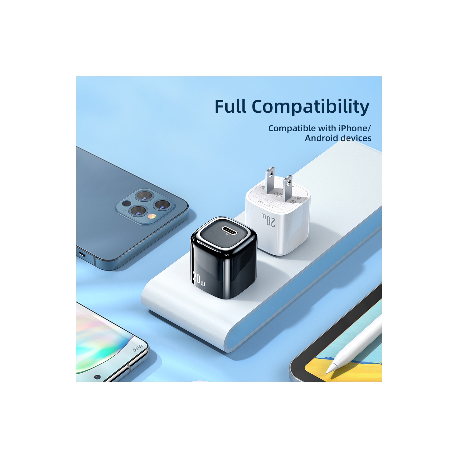 Mcdodo Mini Fast Charger 20W USB C Charger for New iPhone, Power Delivery 3.0 Fast Charger, USB C Wall Charger PD Charger Compatible Phone 13 Pro