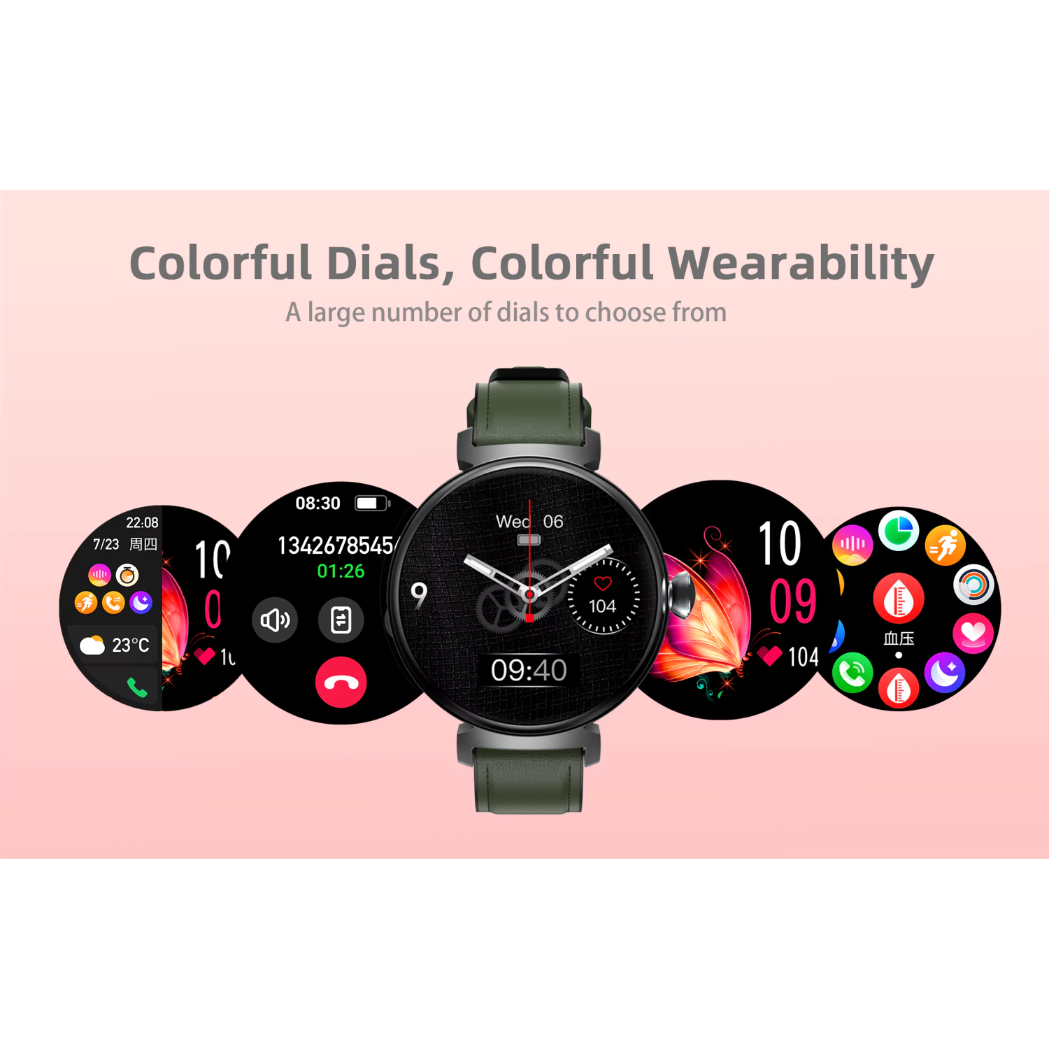 ISPEKTRUM Smartini Mini Smart Watch for Women 1" HD Screen Bluetooth Calls & Text Multiple Sports Mode Fitness Tracker Heart Rate & BP Monitor Works