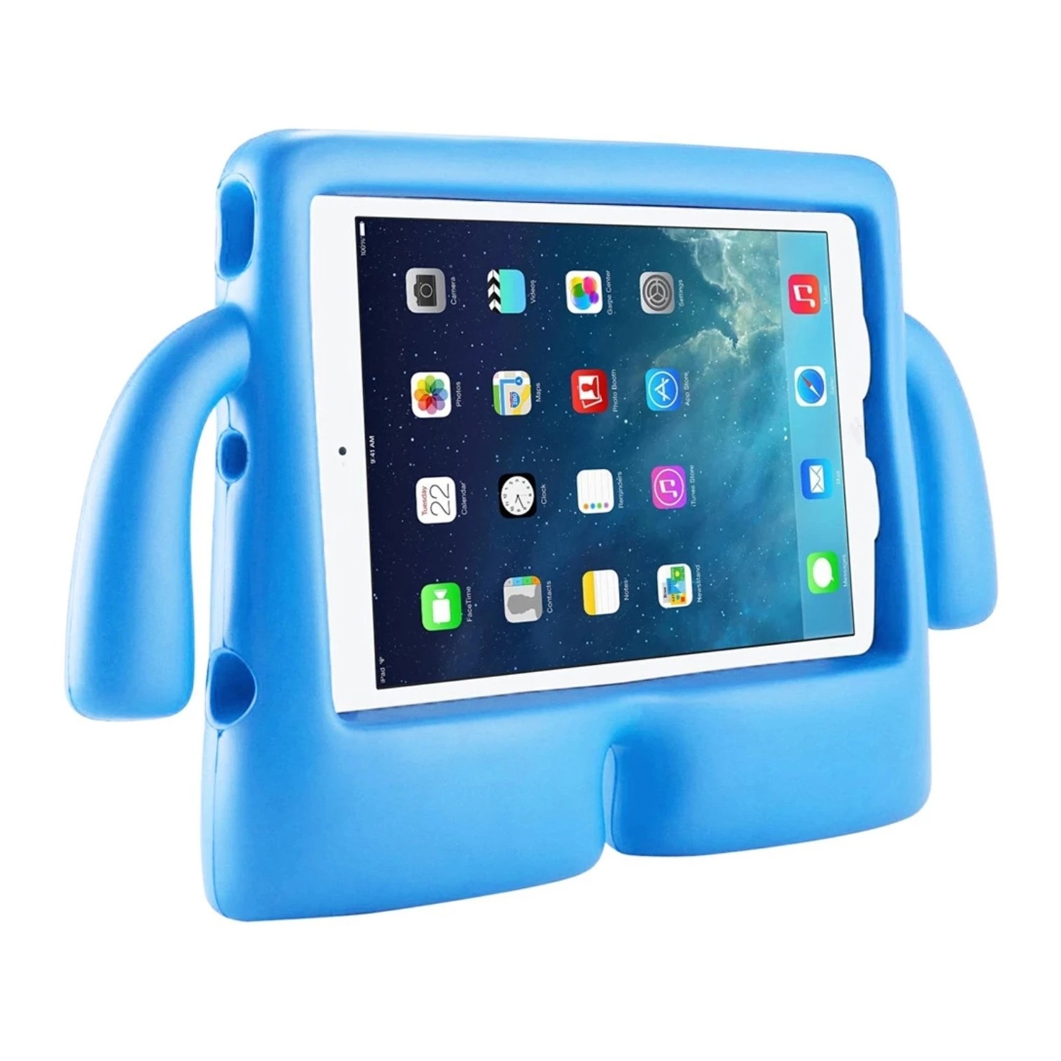 3D Silicone Foam Shockproof Child Kids Stand Case Cover for iPad Mini 6 6th Gen. / Mini 7 7th Gen., Blue
