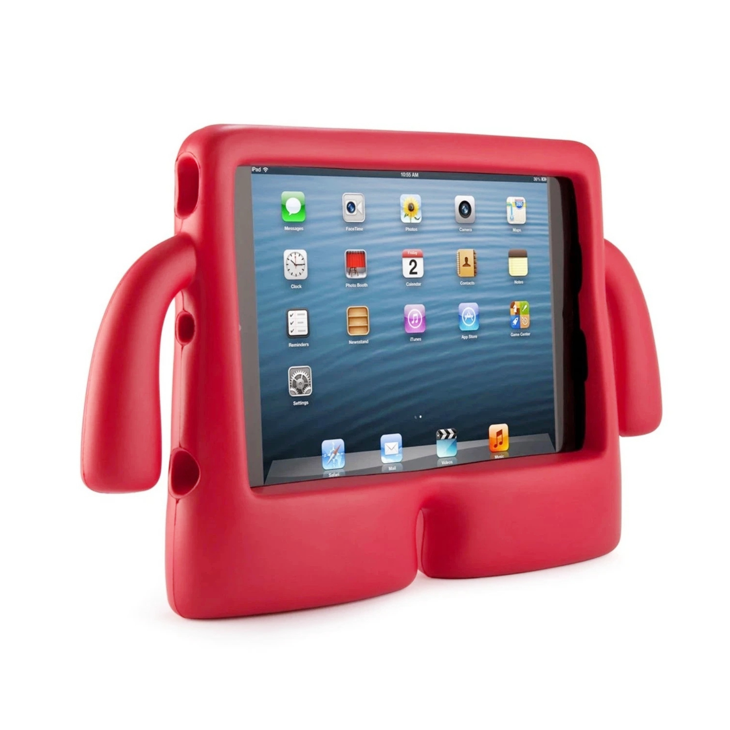 3D Silicone Foam Shockproof Child Kids Stand Case Cover for iPad Mini 6 6th Gen. / Mini 7 7th Gen., Red
