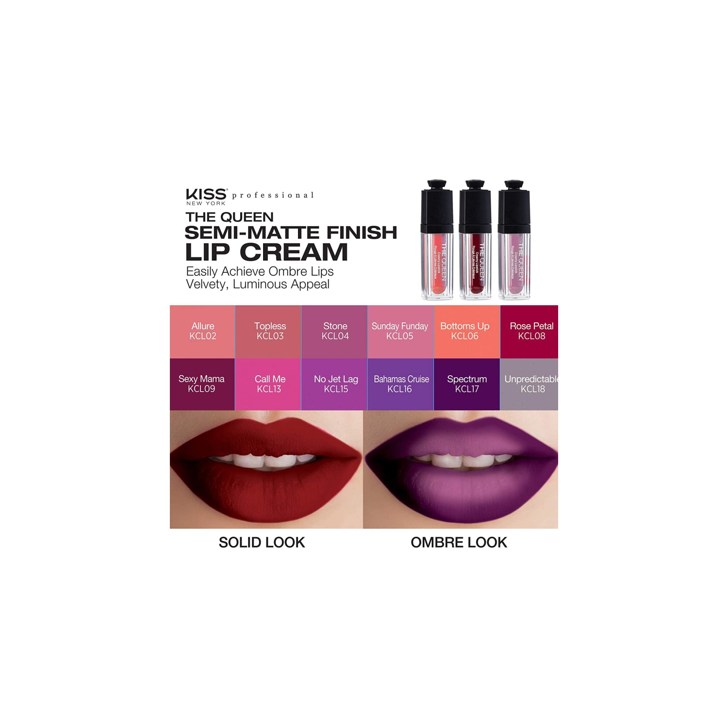 Kiss New York Professional The Queen Creamy Lipstick - Topless [Beauty]