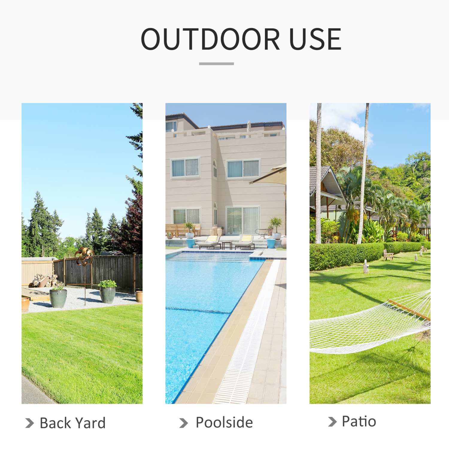 Chaise-hamac de terrasse Outsunny, balançoire-hamac suspendue en corde pour une utilisation intérieure et extérieure avec dossier, mélange de