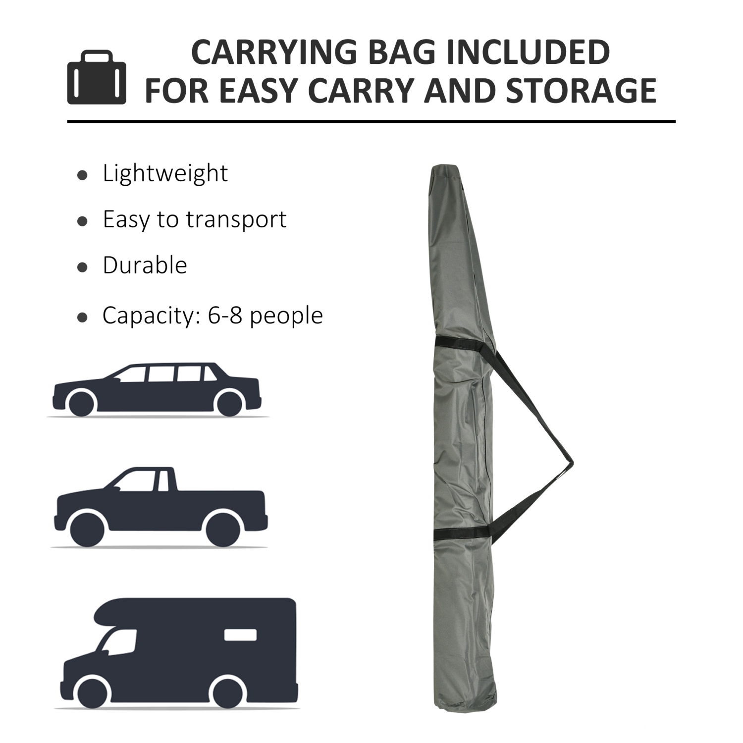 Tente à moustiquaire hexagonale Outsunny de 12 x 12 pi, abri de camping automatique Auvent de pique-nique extérieur avec parois en filet et sac de