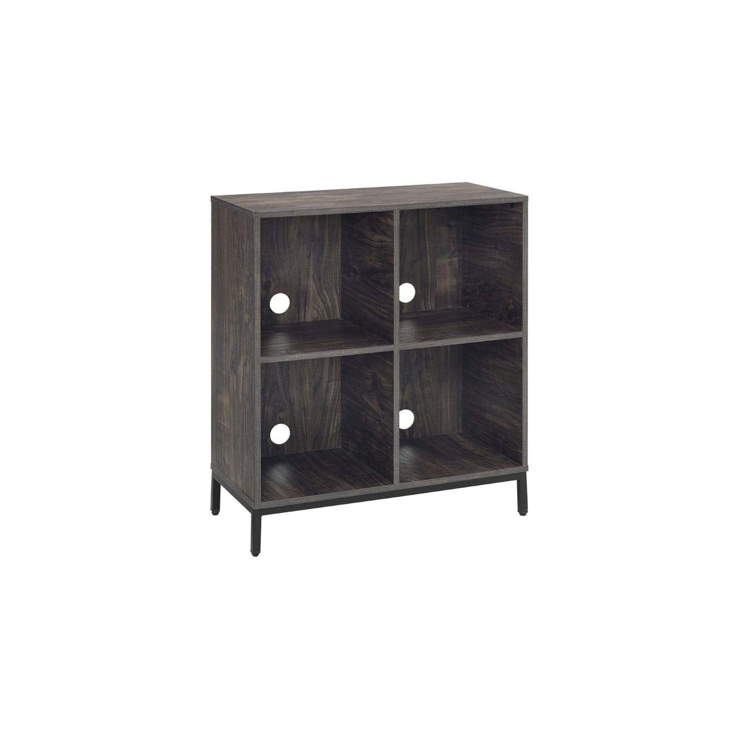 Crosley – Bibliothèque cubique de rangement de calibre industriel Jacobsen, brun cendré