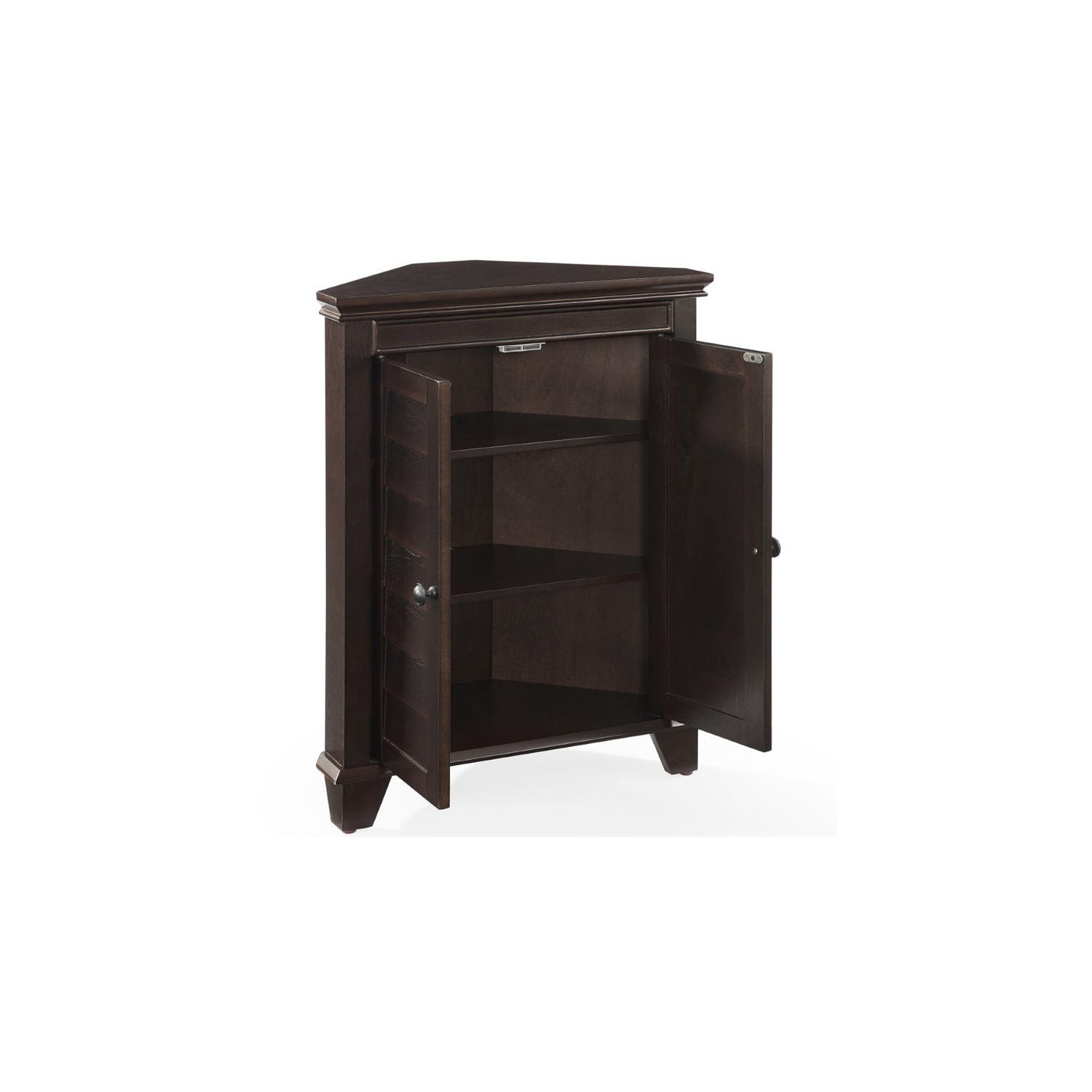 Crosley Lydia 2 Door Corner Storage Cabinet in Espresso