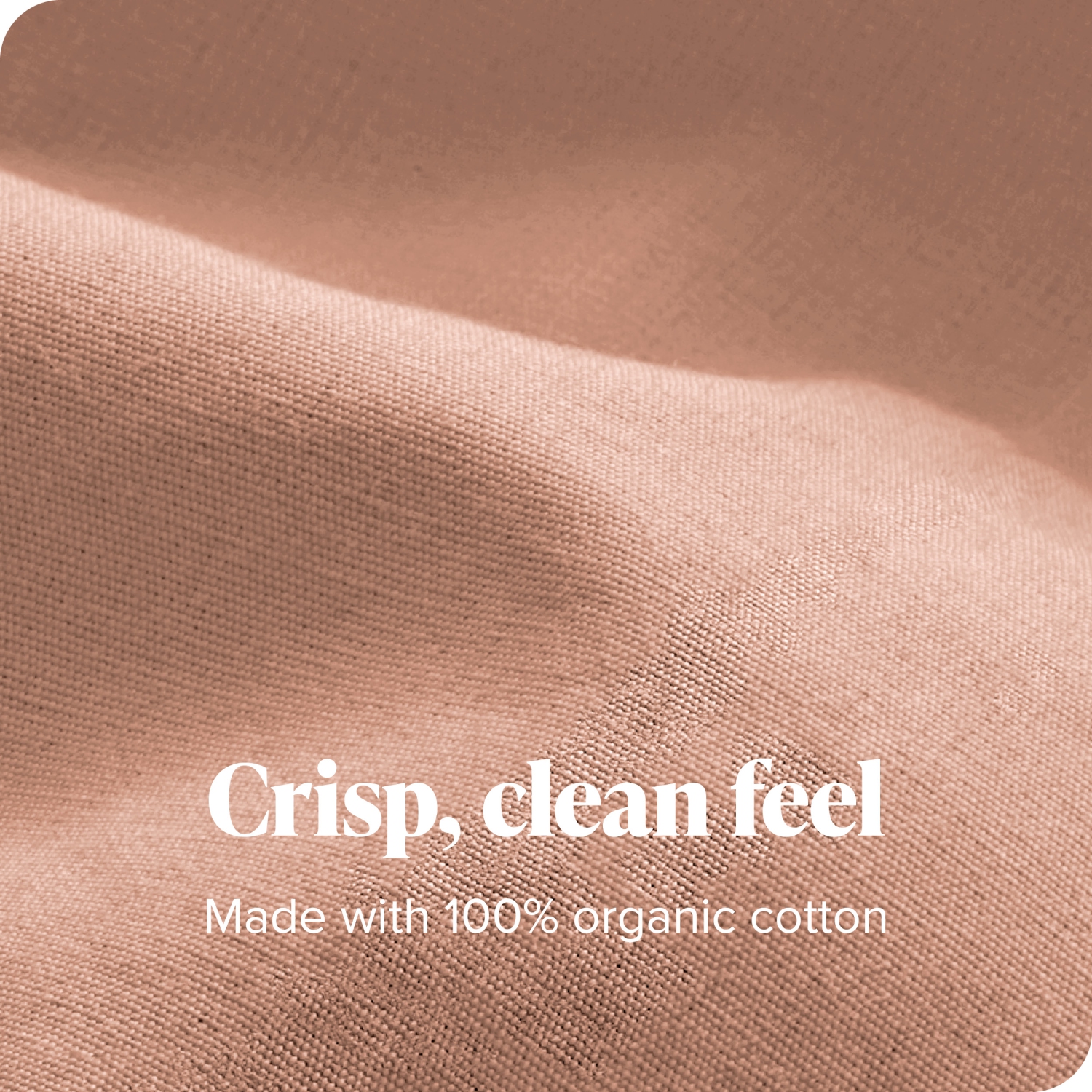 ENS. Housse de douillette 100 % coton biologique Bare Home - tissage percale Crisp - léger et respirant - vieux rose, lit simple/jumeau TG