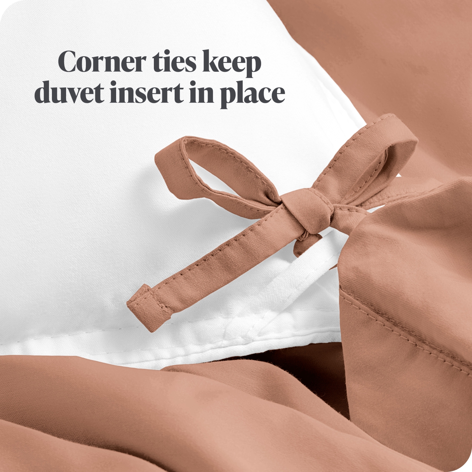 ENS. Housse de douillette 100 % coton biologique Bare Home - tissage percale Crisp - léger et respirant - vieux rose, lit simple/jumeau TG