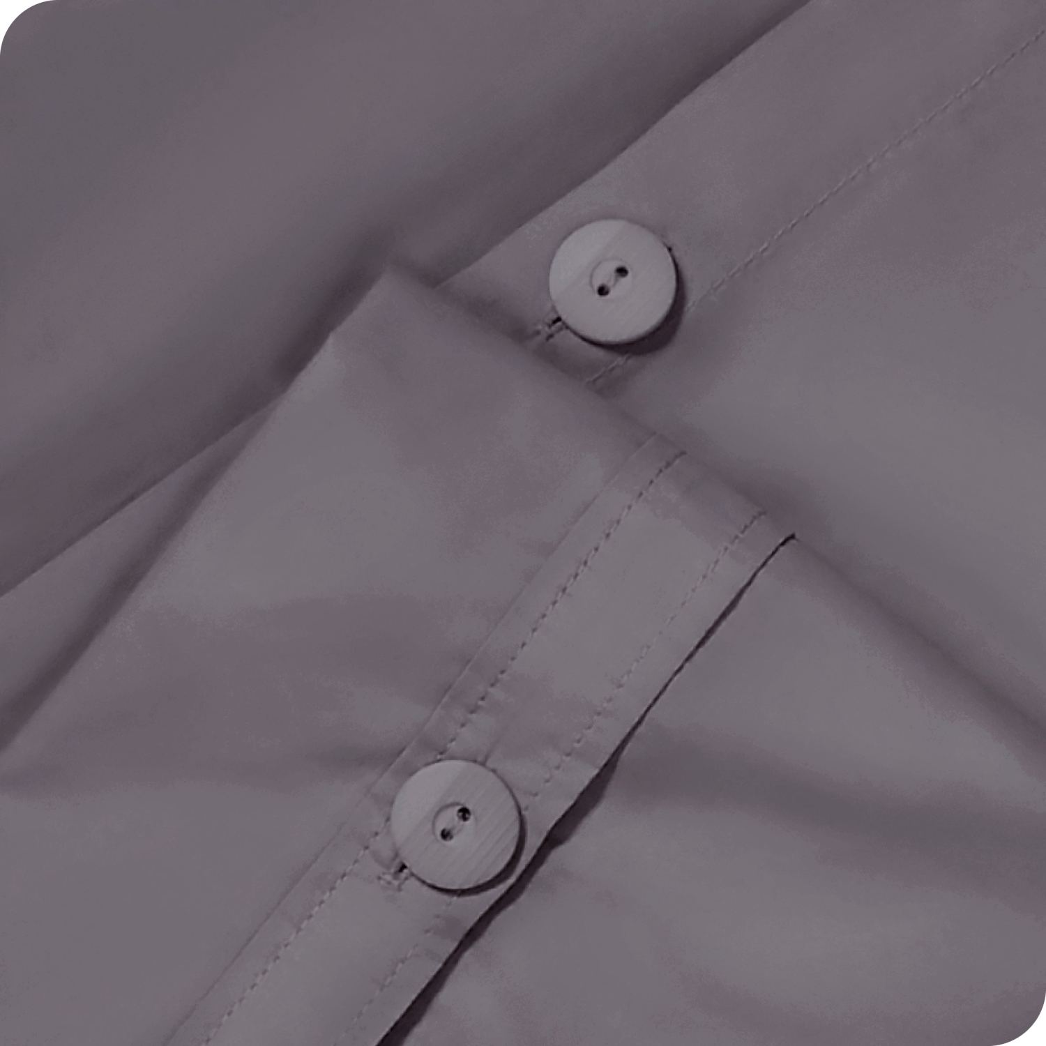 ENS. Housse de douillette 100 % coton biologique Bare Home - tissage percale Crisp - léger et respirant - Violet poussiéreux, simple/jumeau TG