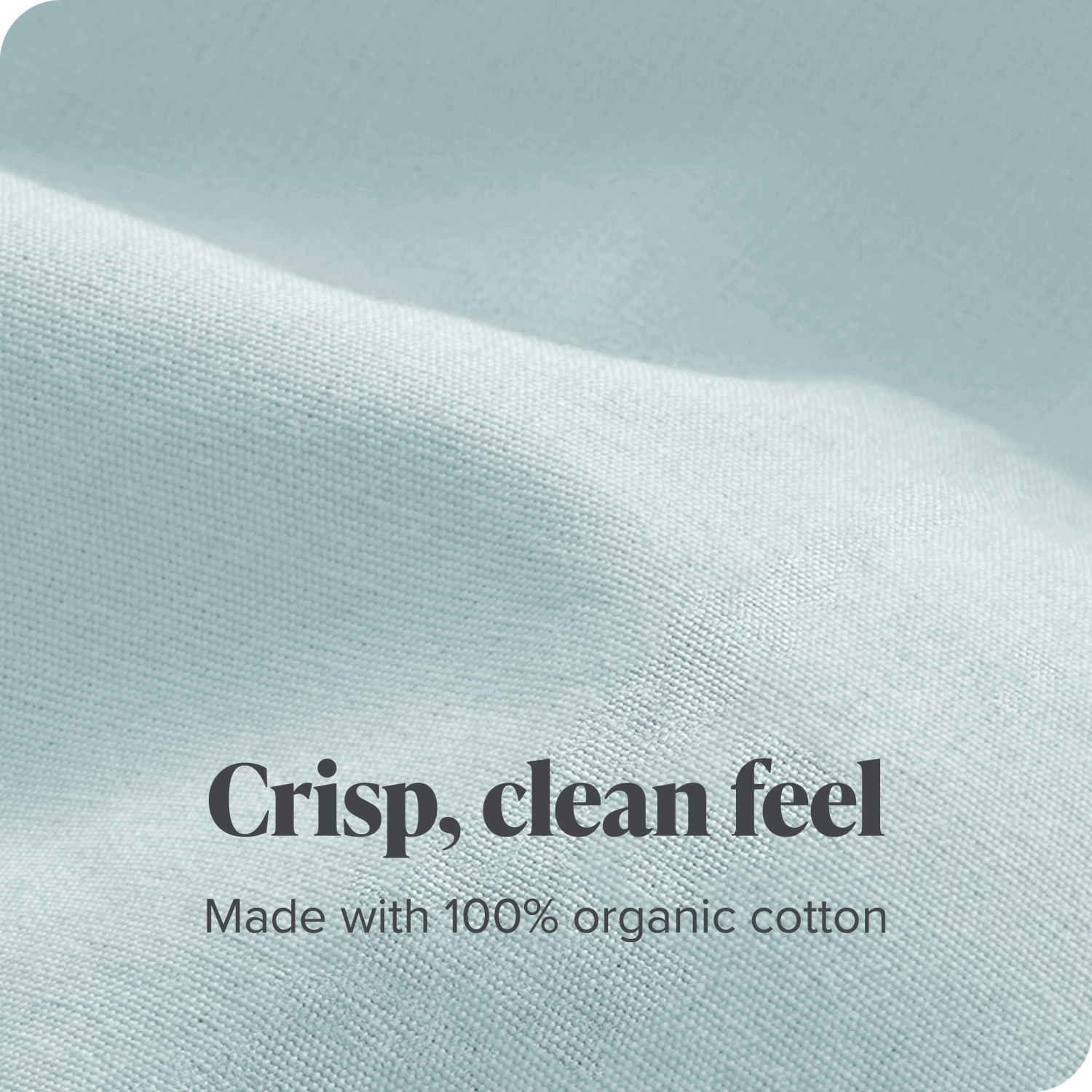 ENS. Housse de douillette 100 % coton biologique Bare Home - tissage percale Crisp - léger et respirant - Bleu d’hiver, lit simple/jumeau TG