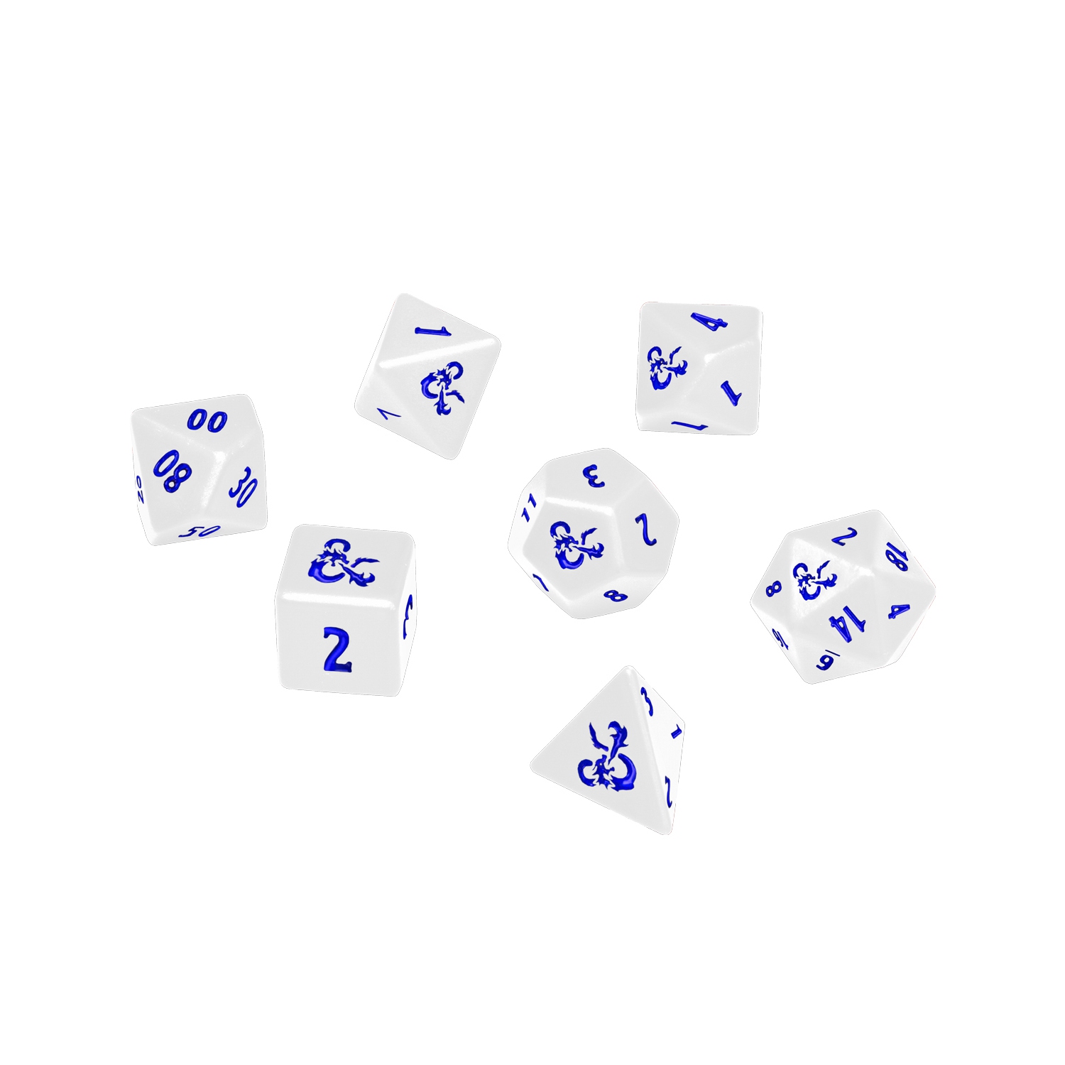 Ultra Pro Dungeons & Dragons Heavy Metal Icewind Dale 7 RPG Dice Set: White