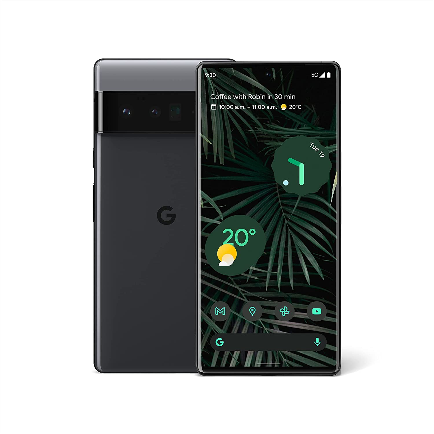 Google Pixel 6 Pro| Unlocked Android 5G Smartphone with 50-Megapixel Camera and Wide-Angle Lens| 128 GB – Stormy Black - New