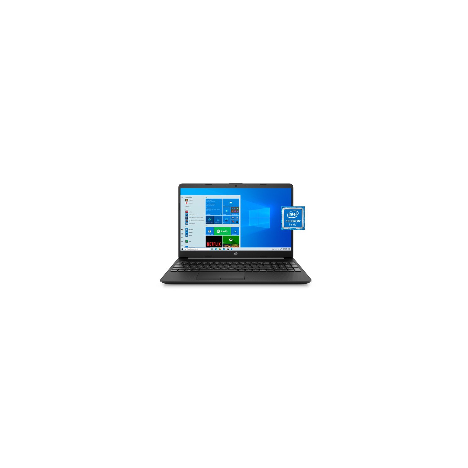 HP 15.6" FHD Laptop (Intel Celeron N4020, 4GB RAM, 128GB SSD, Windows 10 S mode) - Black (15-dw1001wm) - Damaged Retail Box