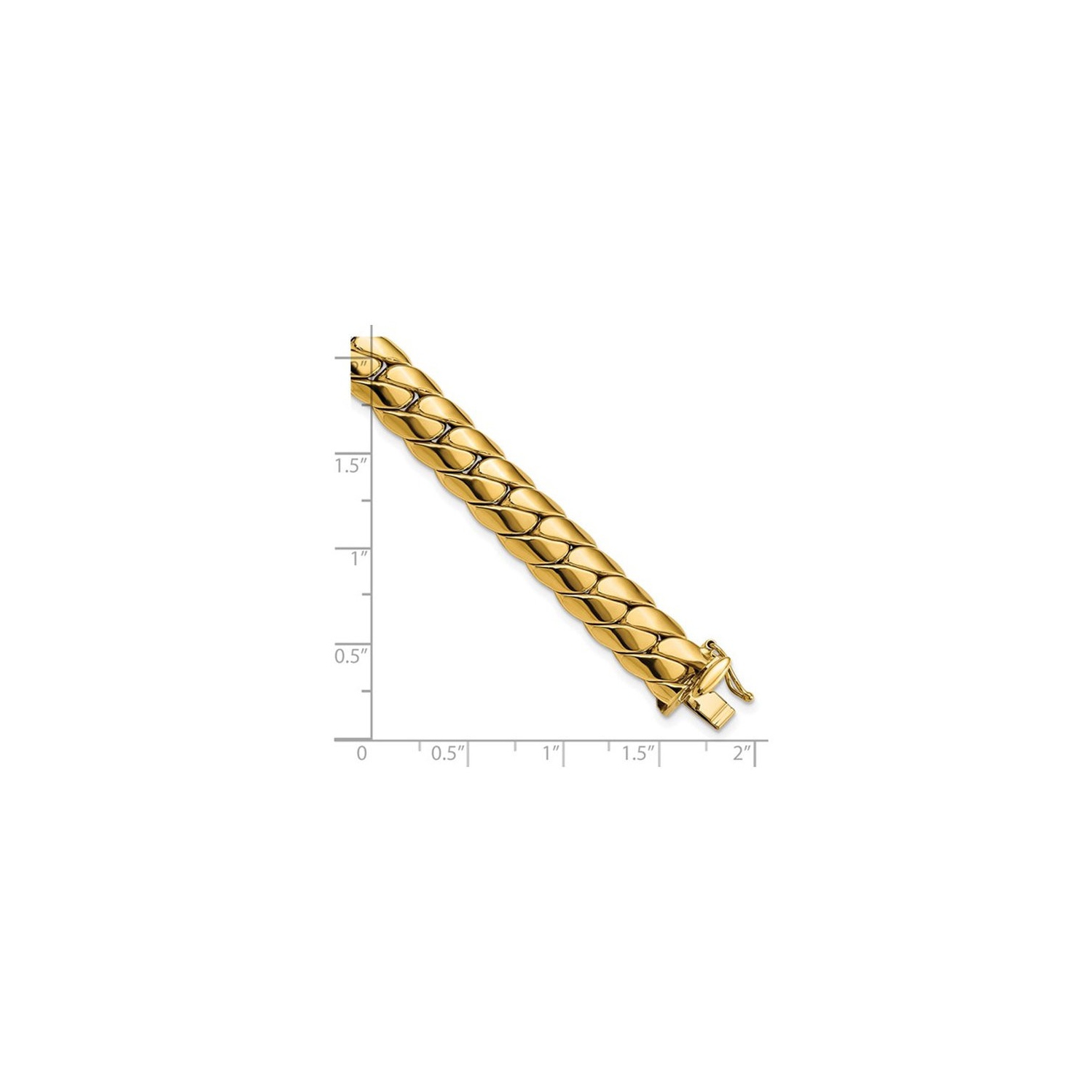 Mens 14K Yellow Gold Polished Fancy Link Bracelet