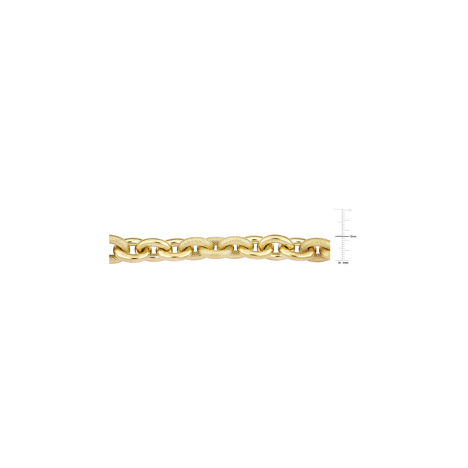 Collier de liaison ovale en argent sterling jaune