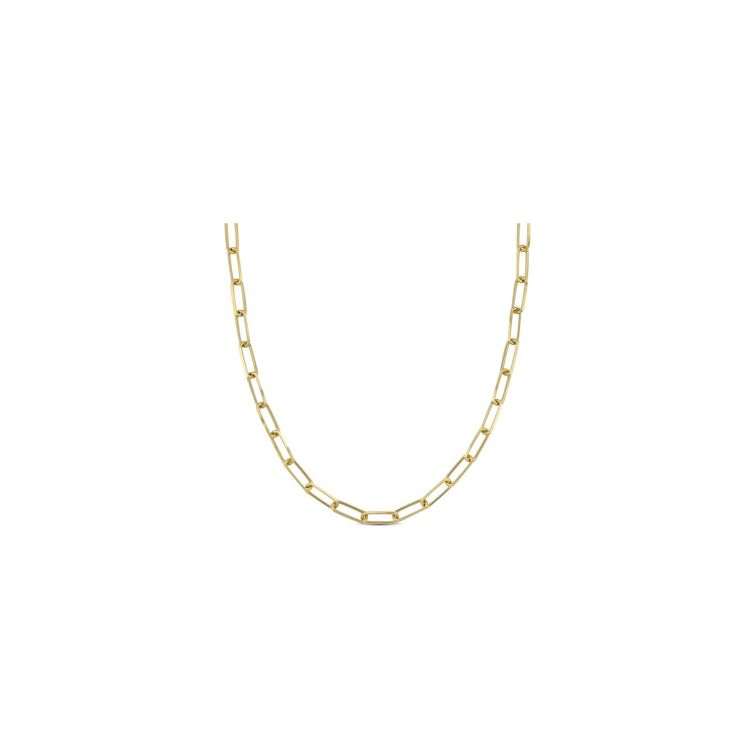 Diamond-Cut Paperclip Chain Necklace in 18K Yellow Gold Plated Sterling Silver