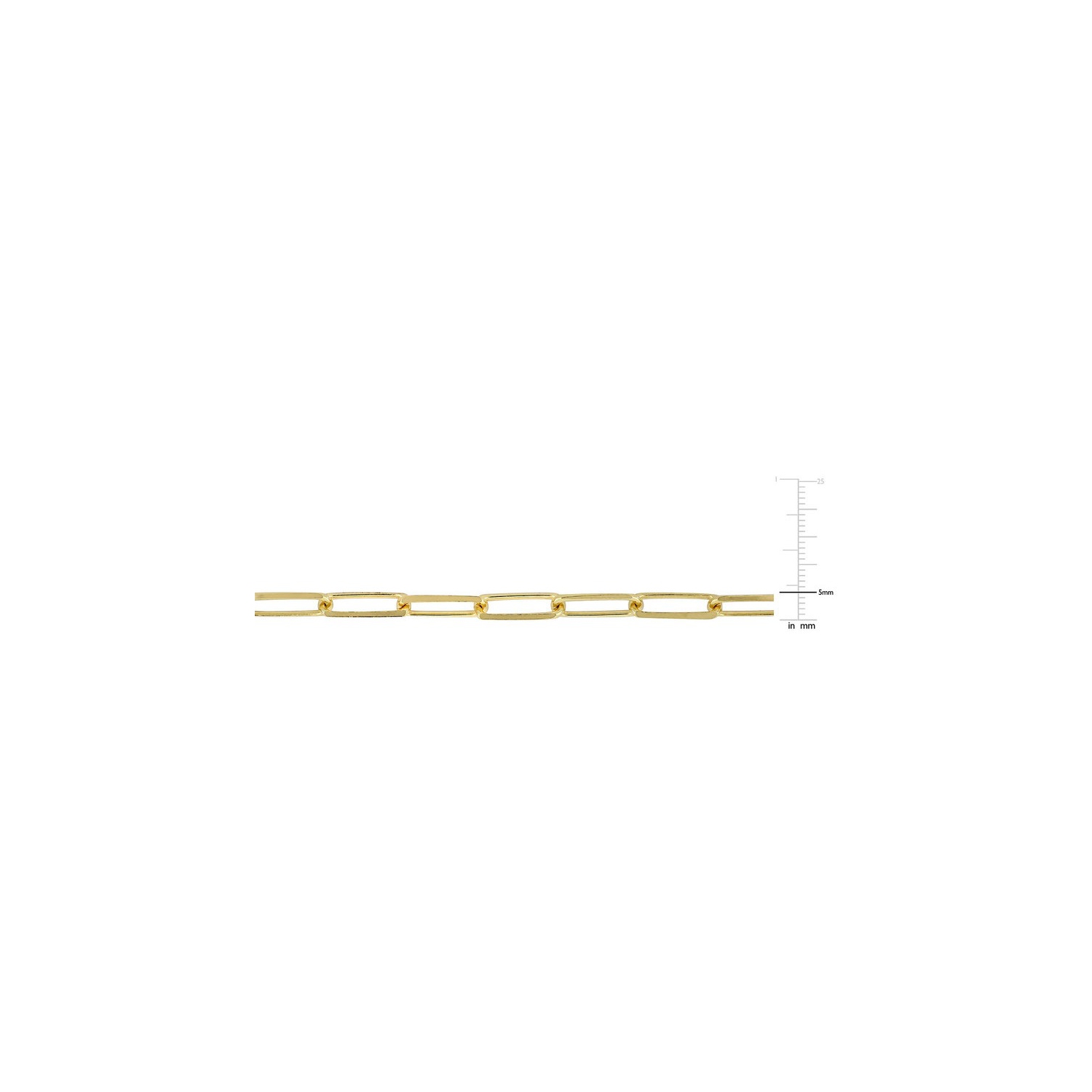Diamond-Cut Paperclip Chain Necklace in 18K Yellow Gold Plated Sterling Silver